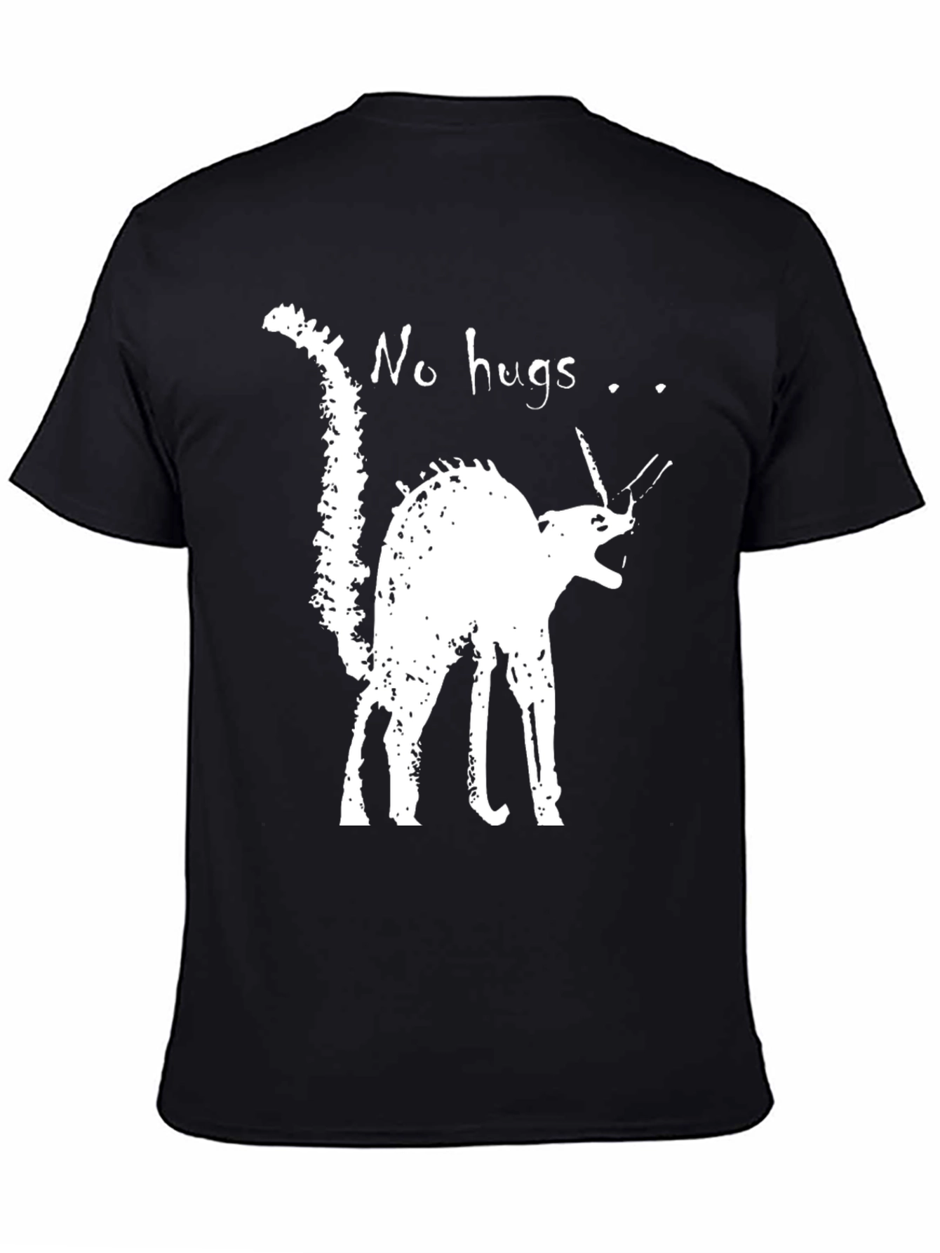 Black Grumpy Cat 'No Hugs' Graphic Tee view 4