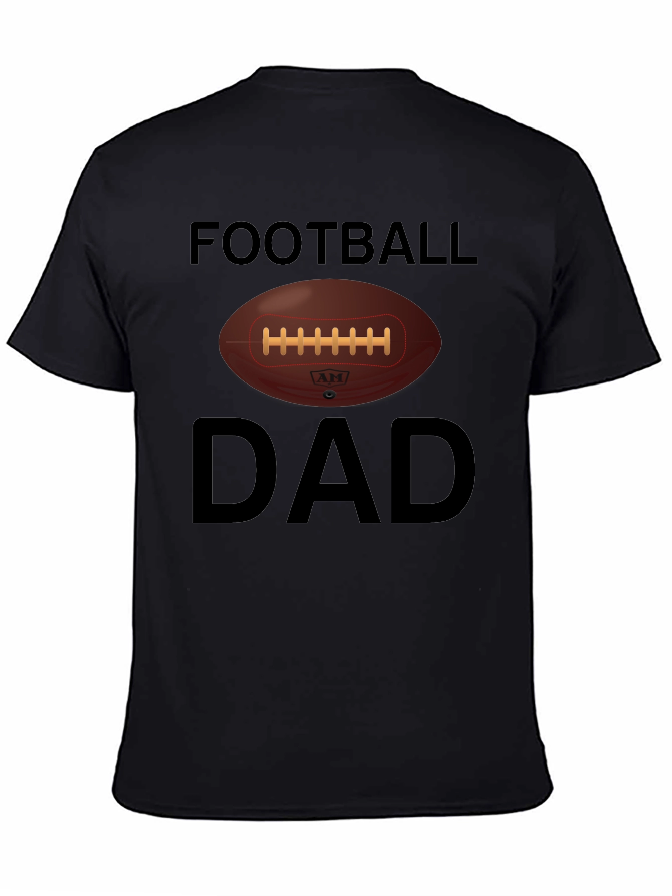 Black Football Dad Graphic T-Shirt view 4