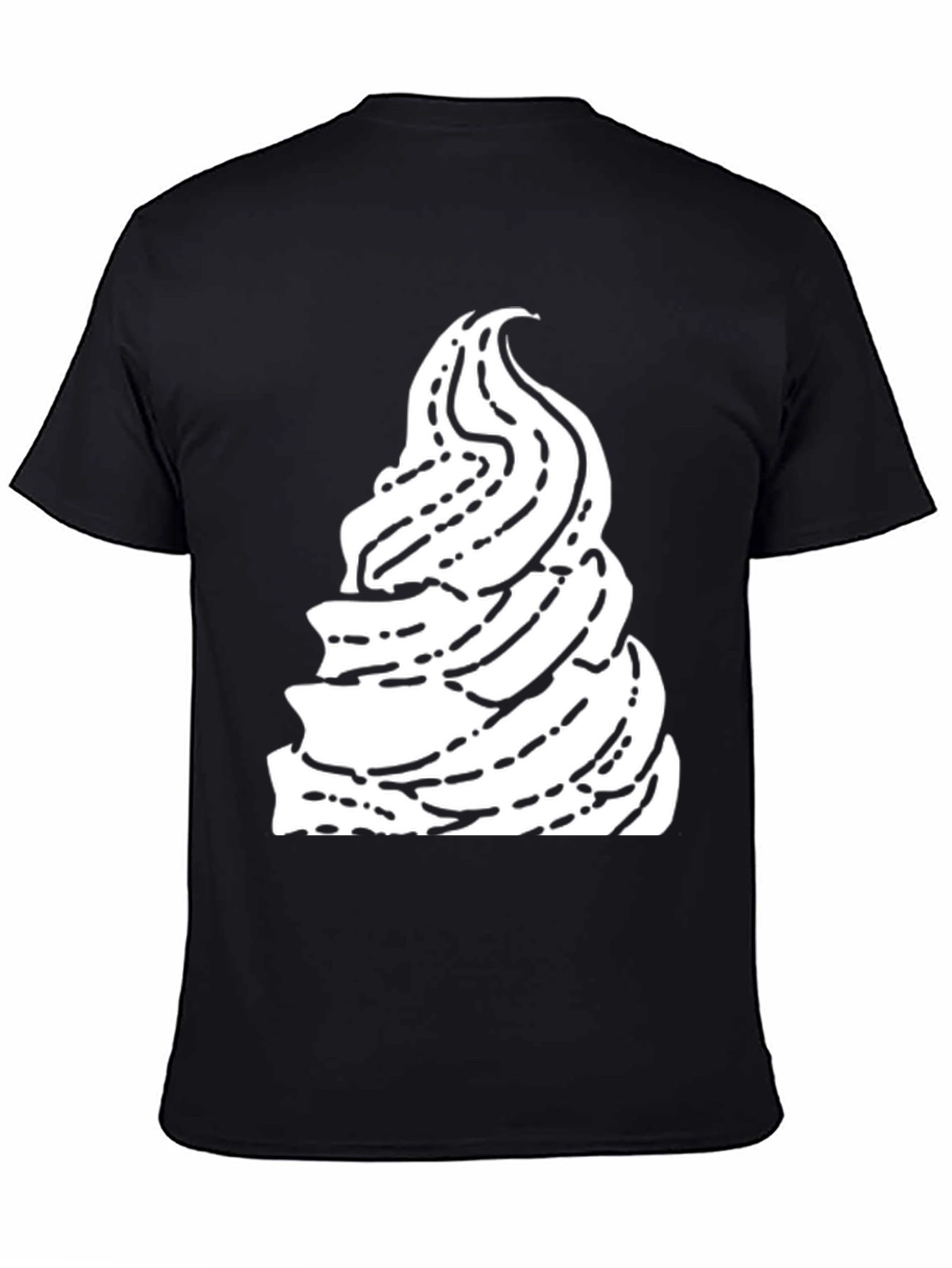 Black Black T-Shirt with Ice Cream Swirl Graphic view 4