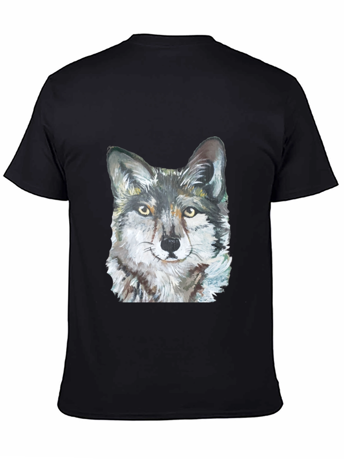 Black Wolf Graphic Tee - Black Cotton Blend view 4