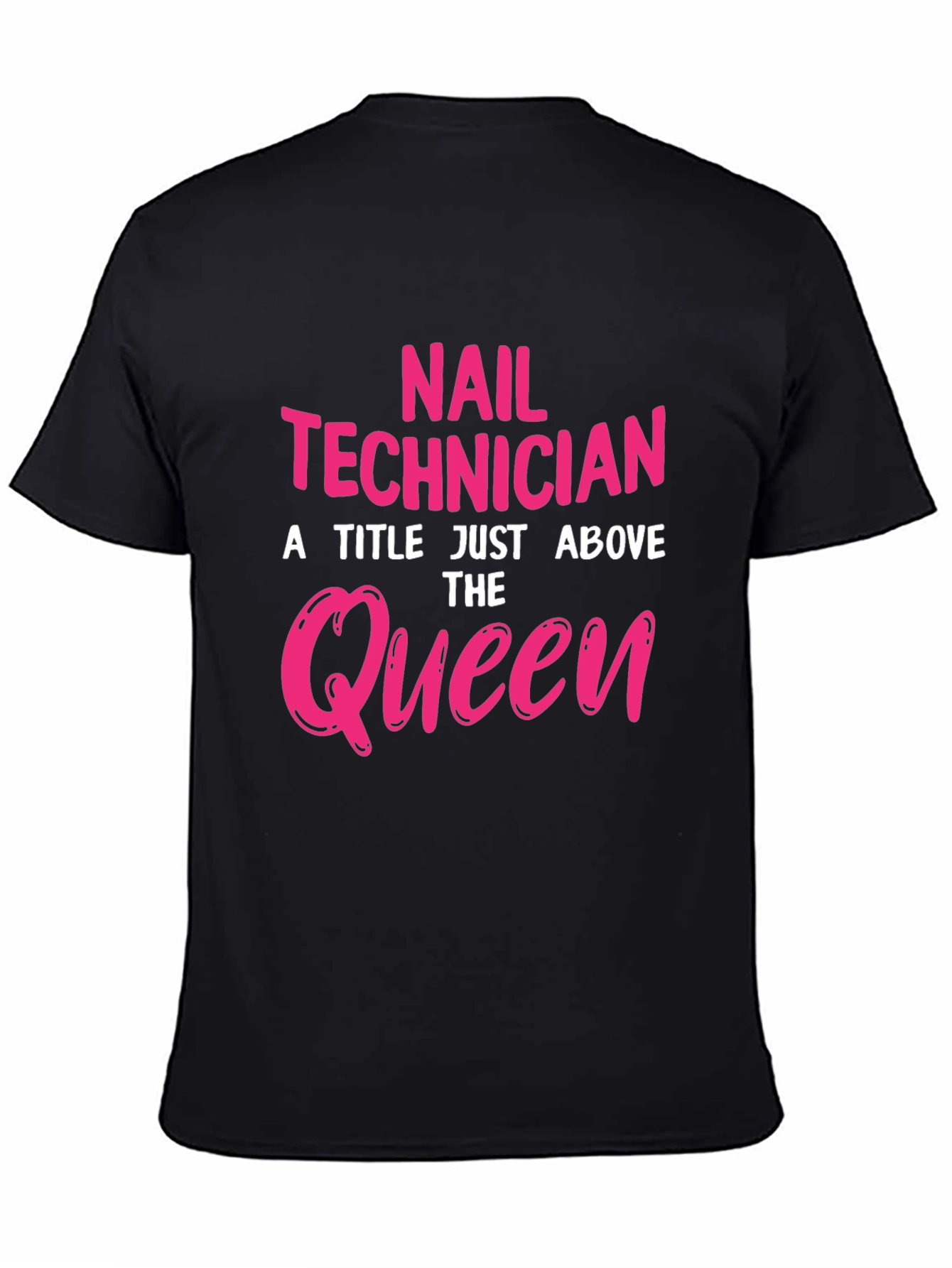 Black Nail Technician Queen Graphic T-Shirt view 4