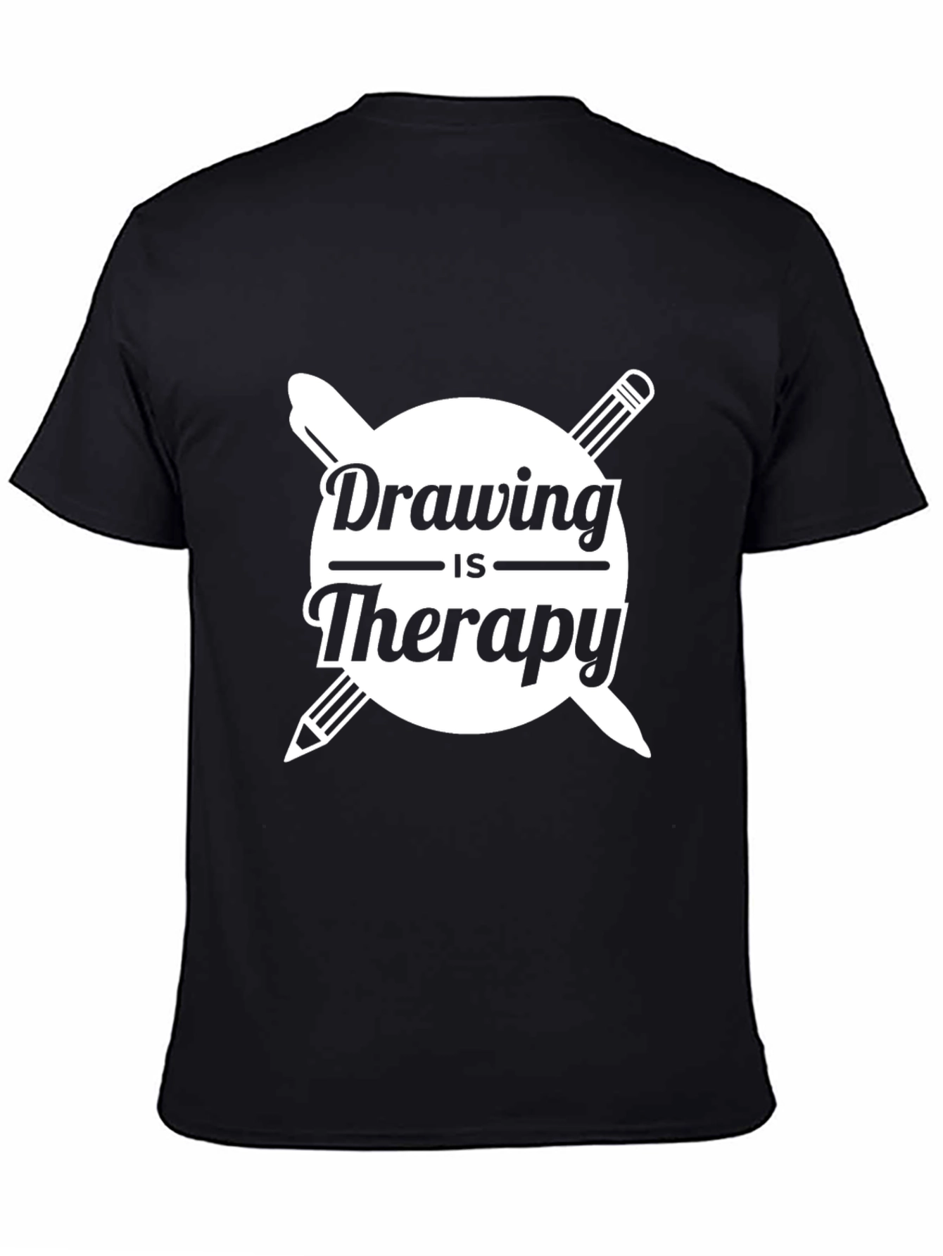 Black Drawing is Therapy Graphic Tee - Artist's Comfort view 4