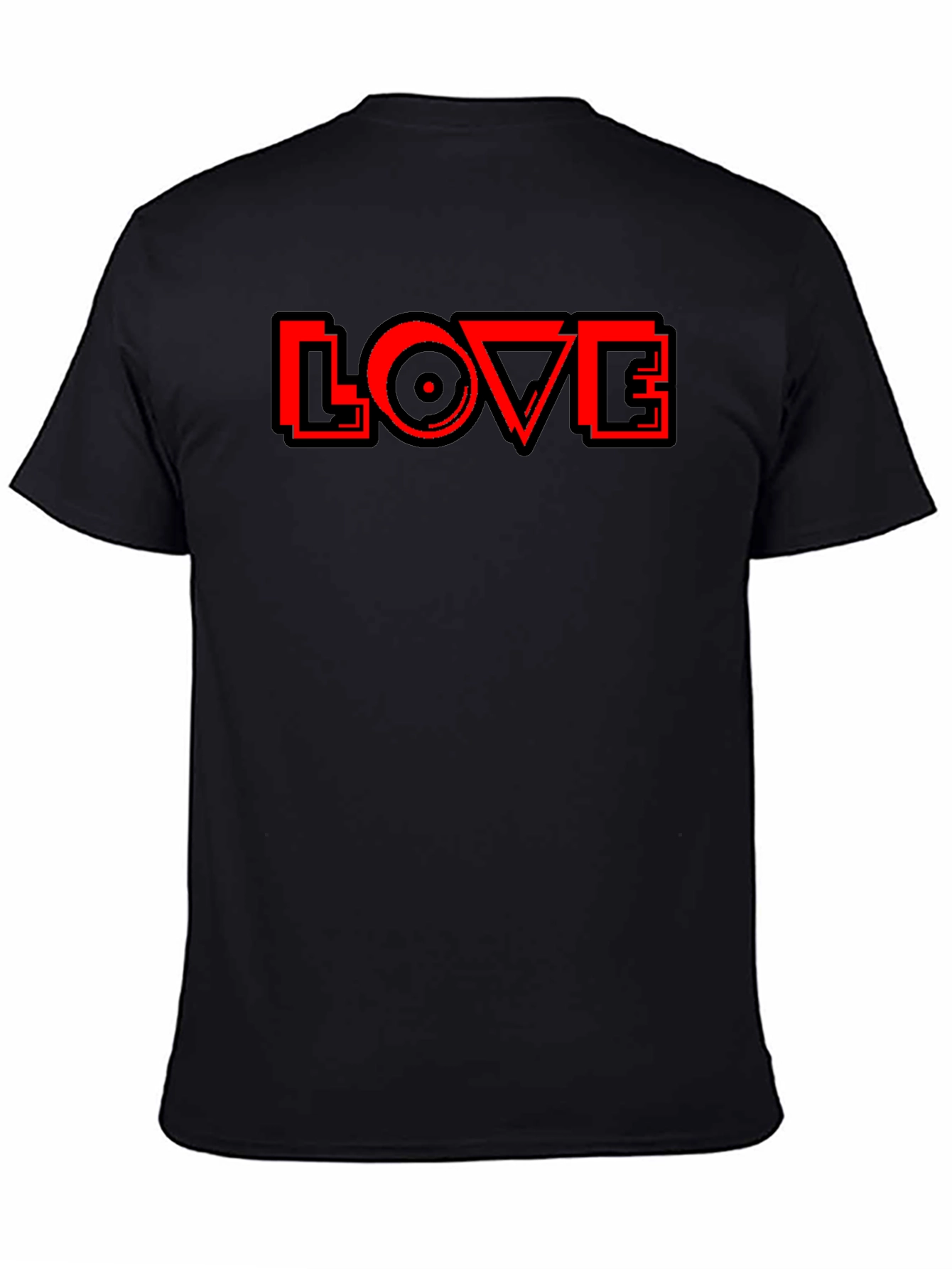 Black Love Record Graphic Tee - Black T-Shirt view 4