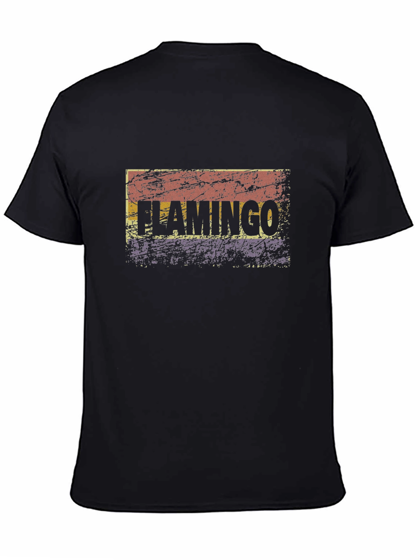 Black Retro Flamingo Graphic T-Shirt - Black view 4