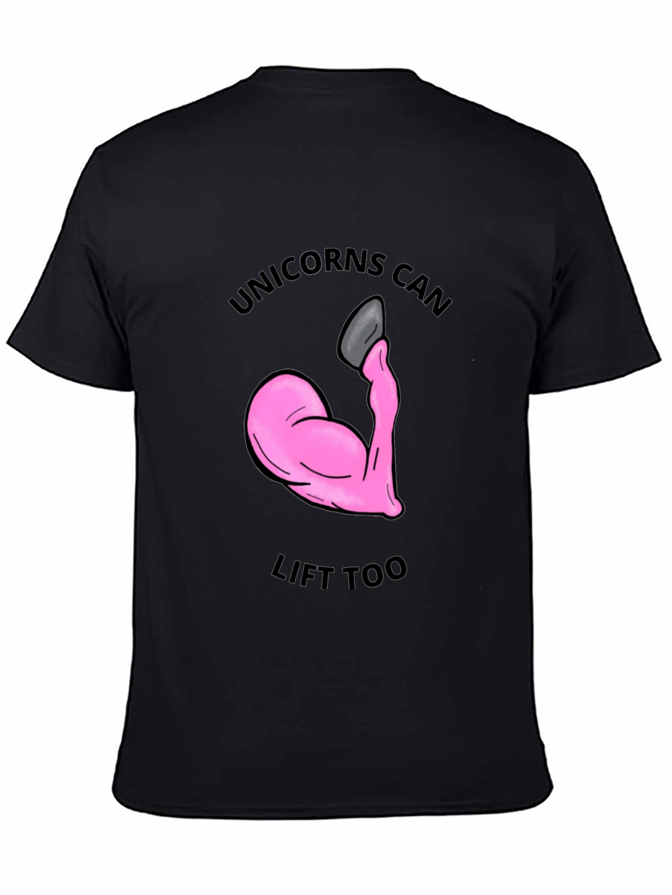 Black Unicorns Can Lift Too T-Shirt - Funny Workout Gym Tee view 4