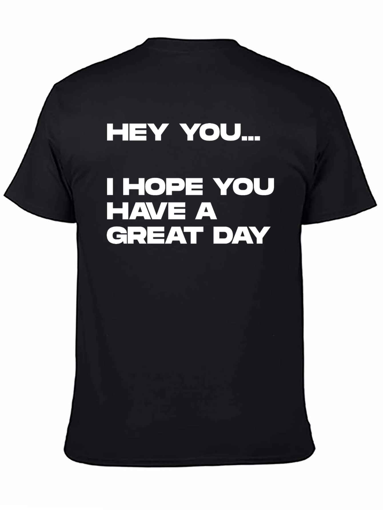 Black Hey You! Graphic Print Tee view 4