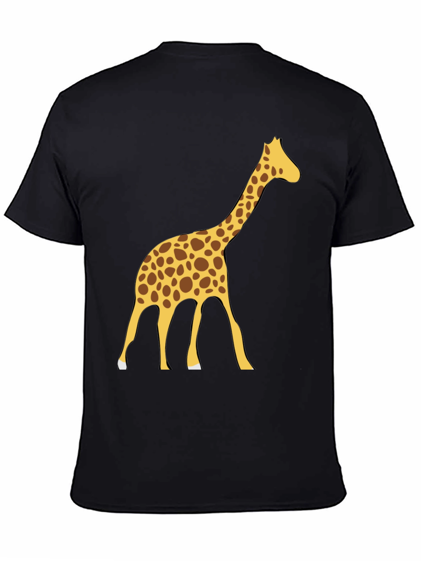 Black Giraffe Graphic Tee - Black Cotton Blend view 4