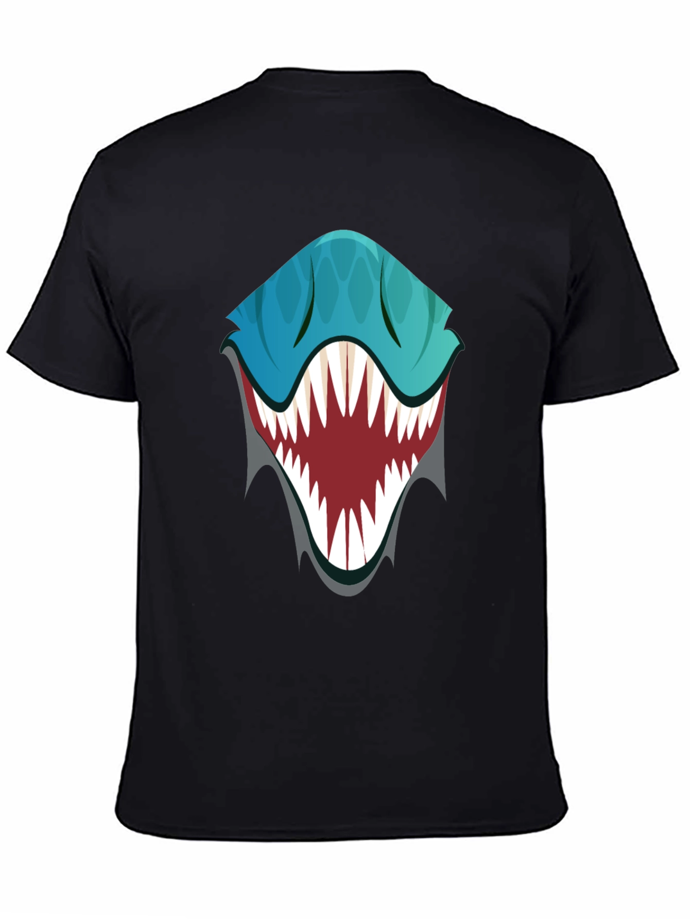 Black Monster Mouth Graphic Tee - Black view 4