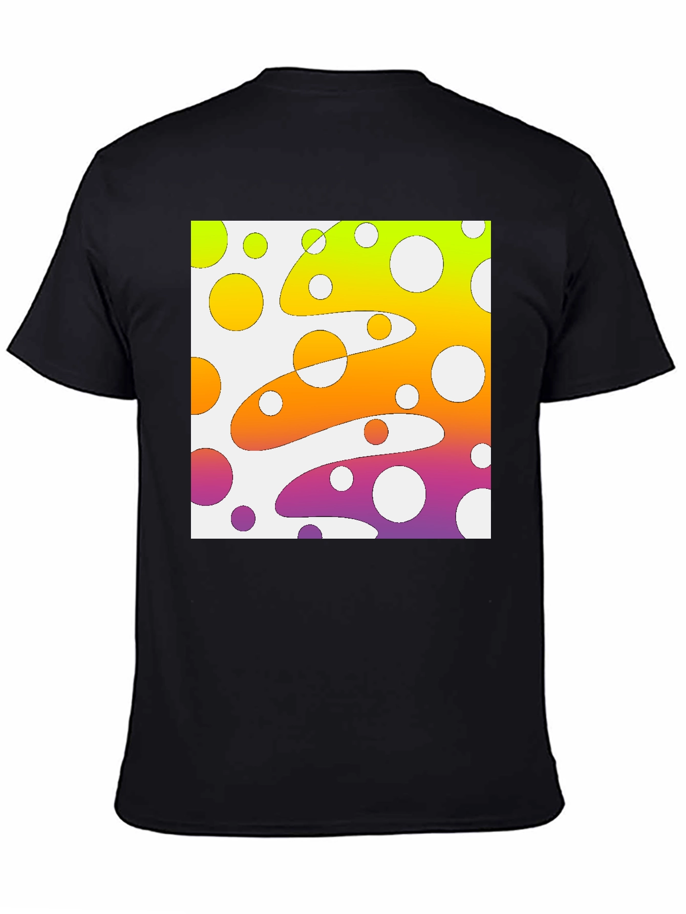 Black Funky Bubble T-Shirt - Groovy Retro Style view 4