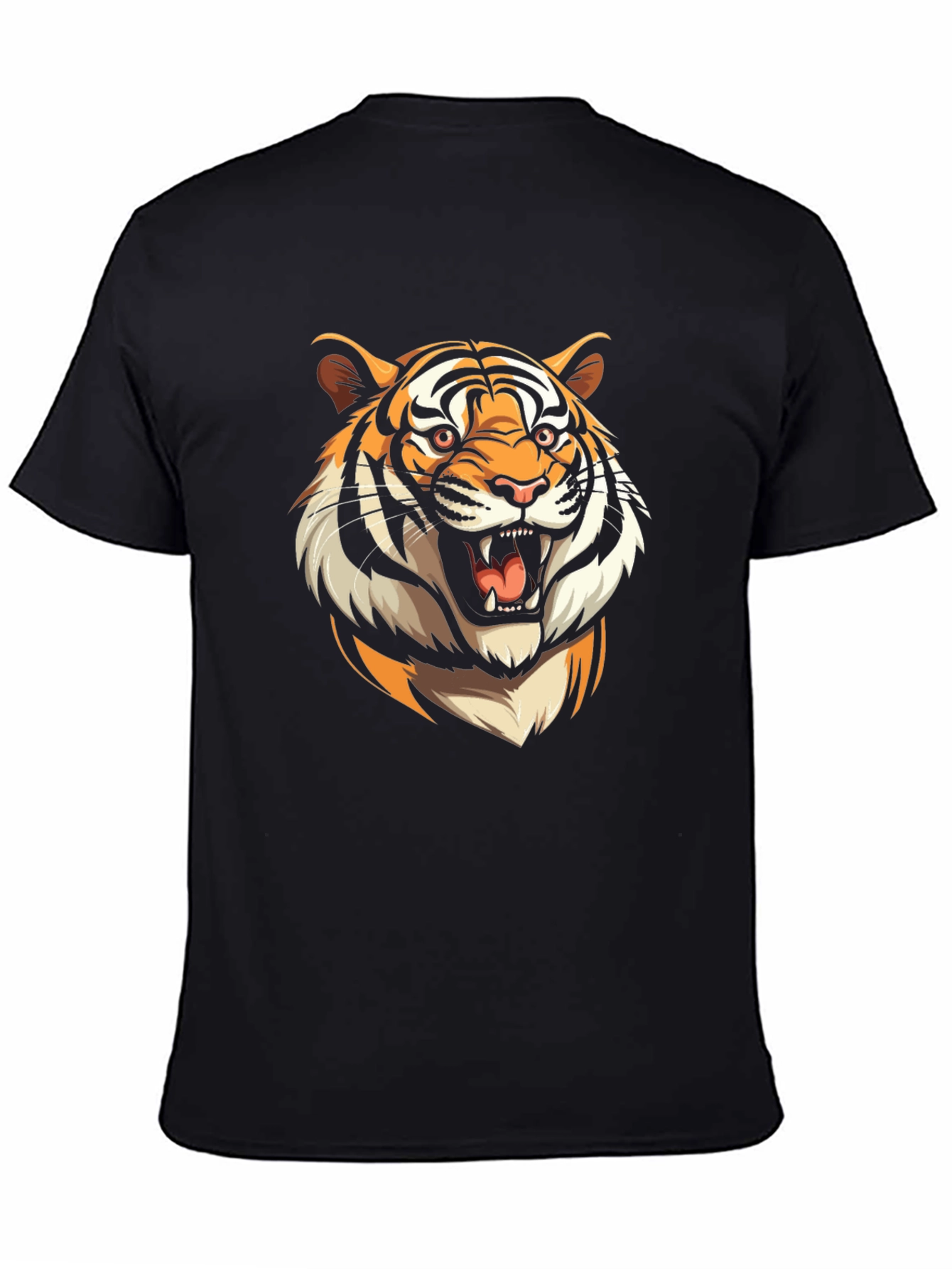 Black Tiger Graphic Tee - Bold Animal Print T-Shirt view 4