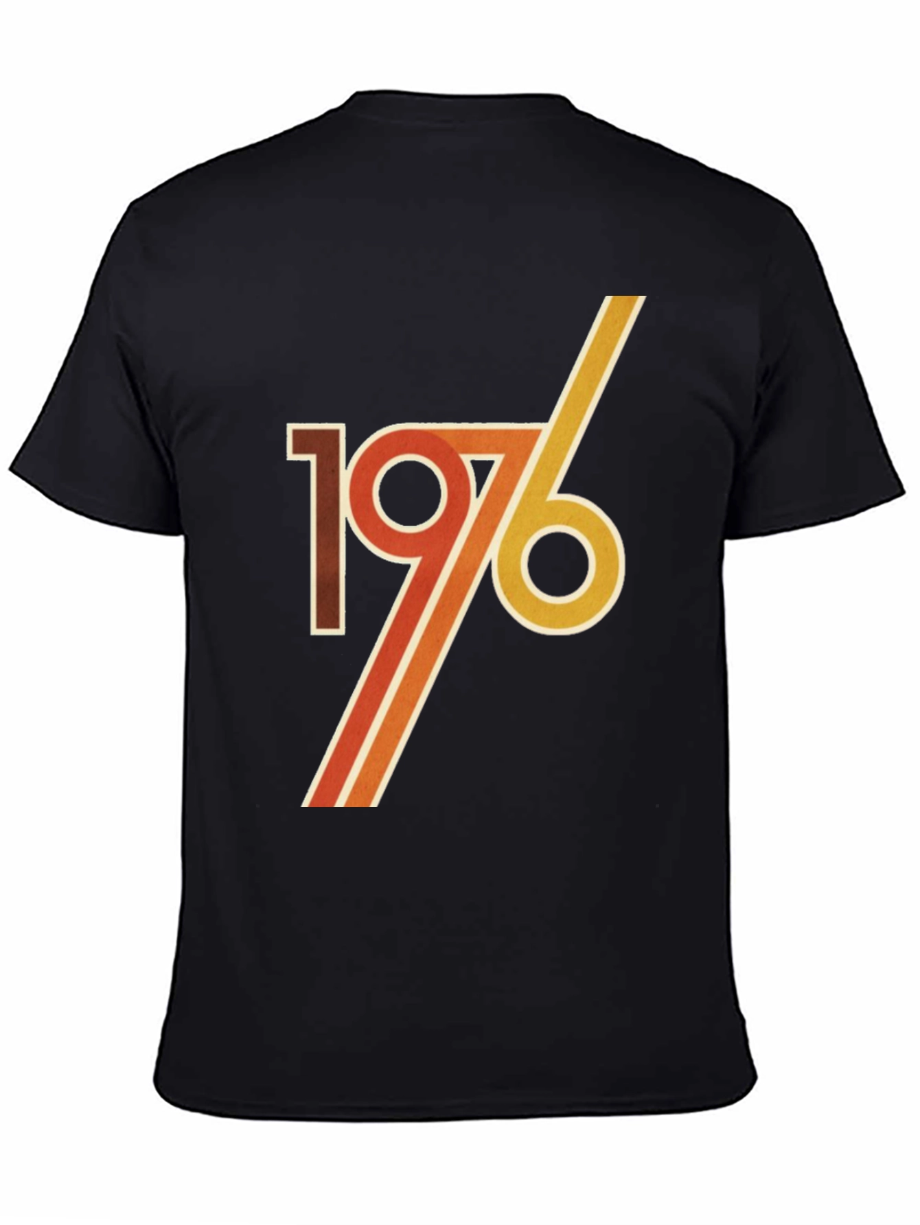 Black Retro 1976 Graphic Tee view 4