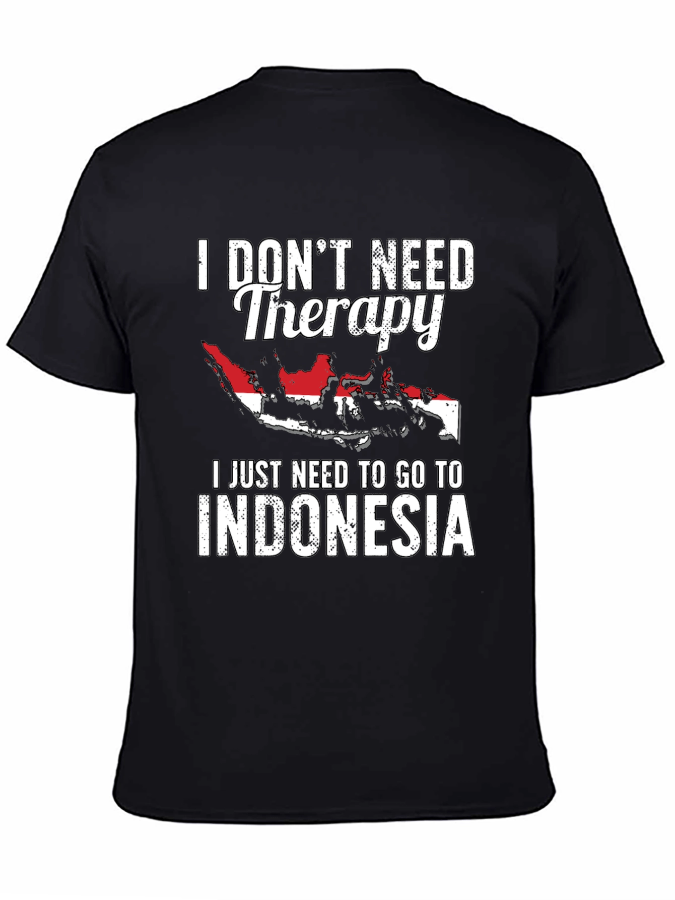 Black Indonesia Therapy Graphic Tee - Black Cotton Comfort view 4