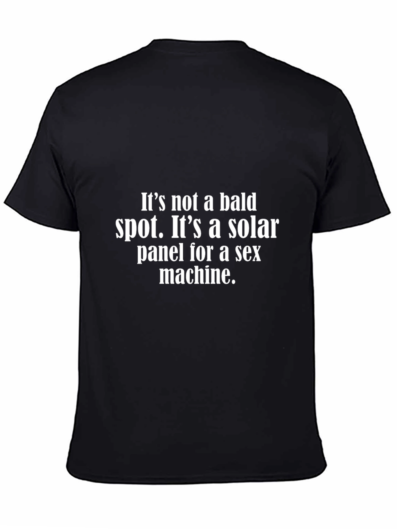 Black Humorous Solar Panel Graphic T-Shirt view 4