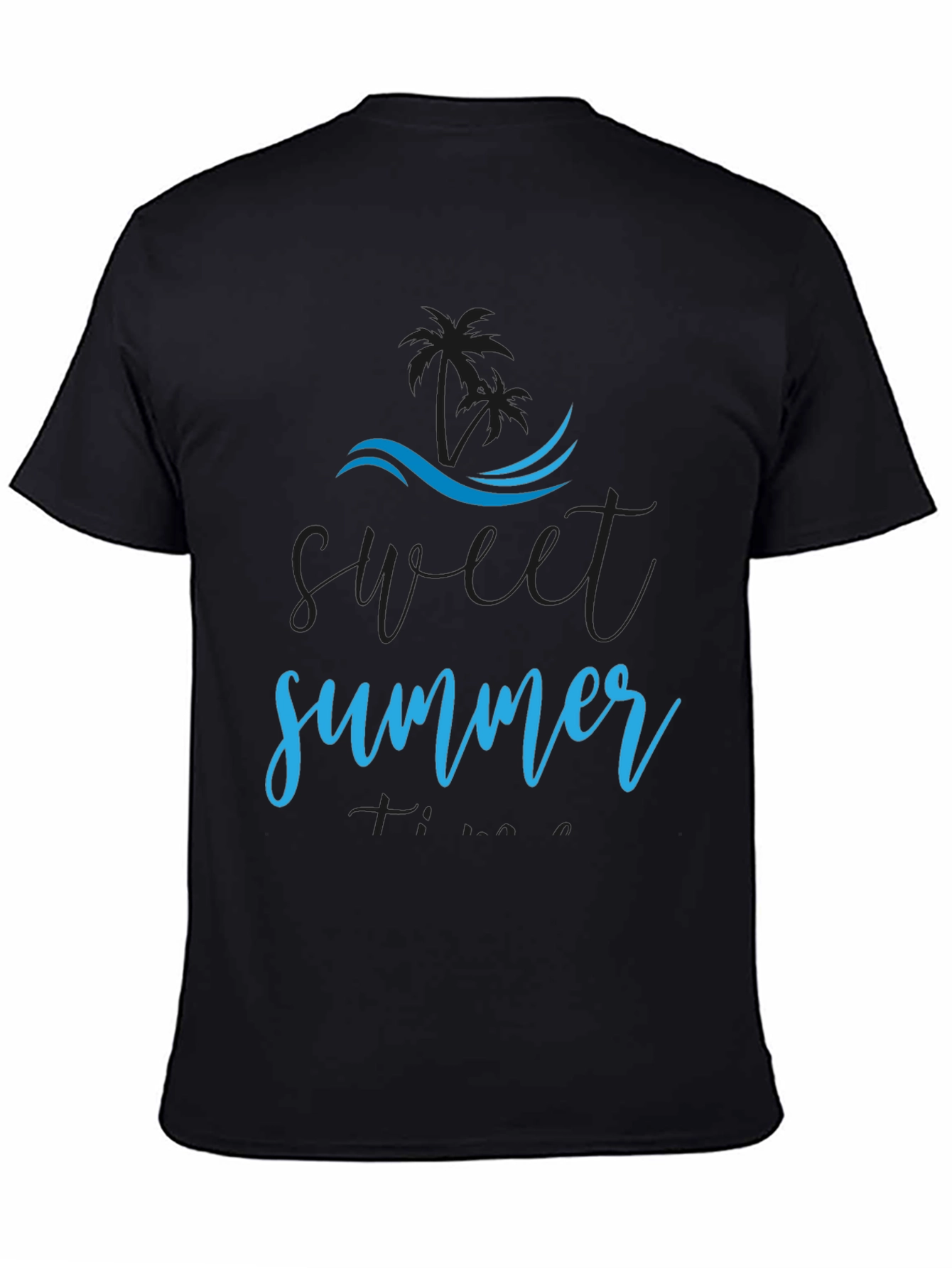 Black Sweet Summer T-Shirt - Beach Vibes view 4