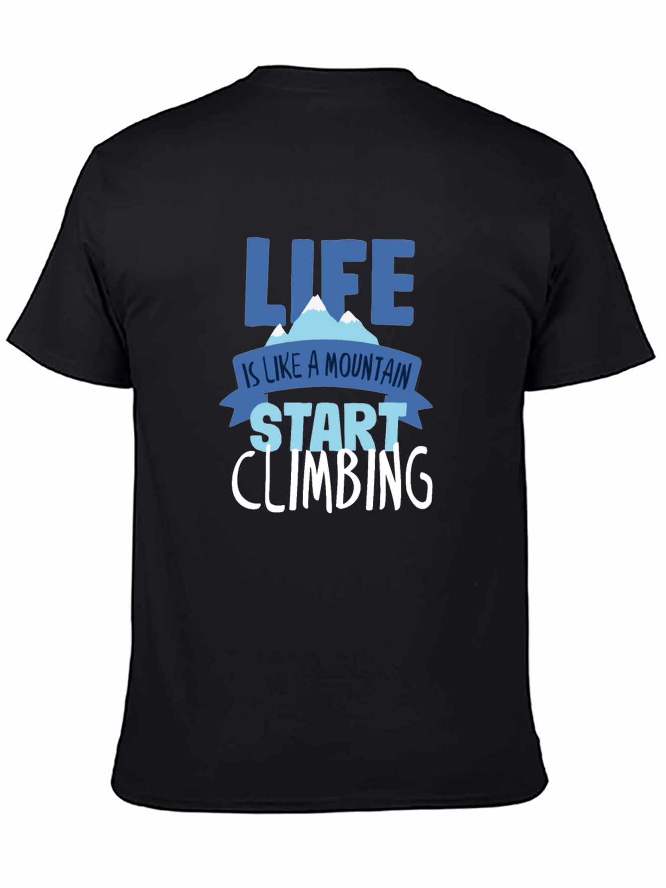 Black Life is a Mountain Climbing T-Shirt view 4