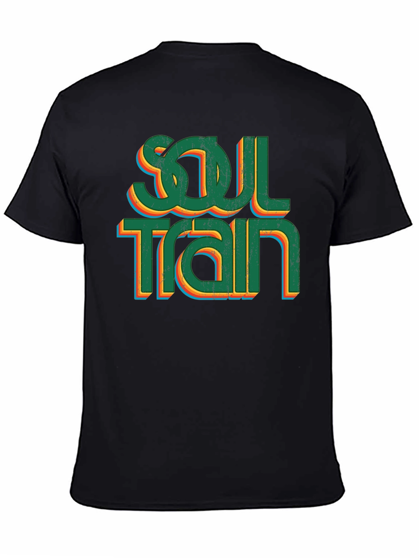 Black Soul Train Retro Style Graphic Tee view 4