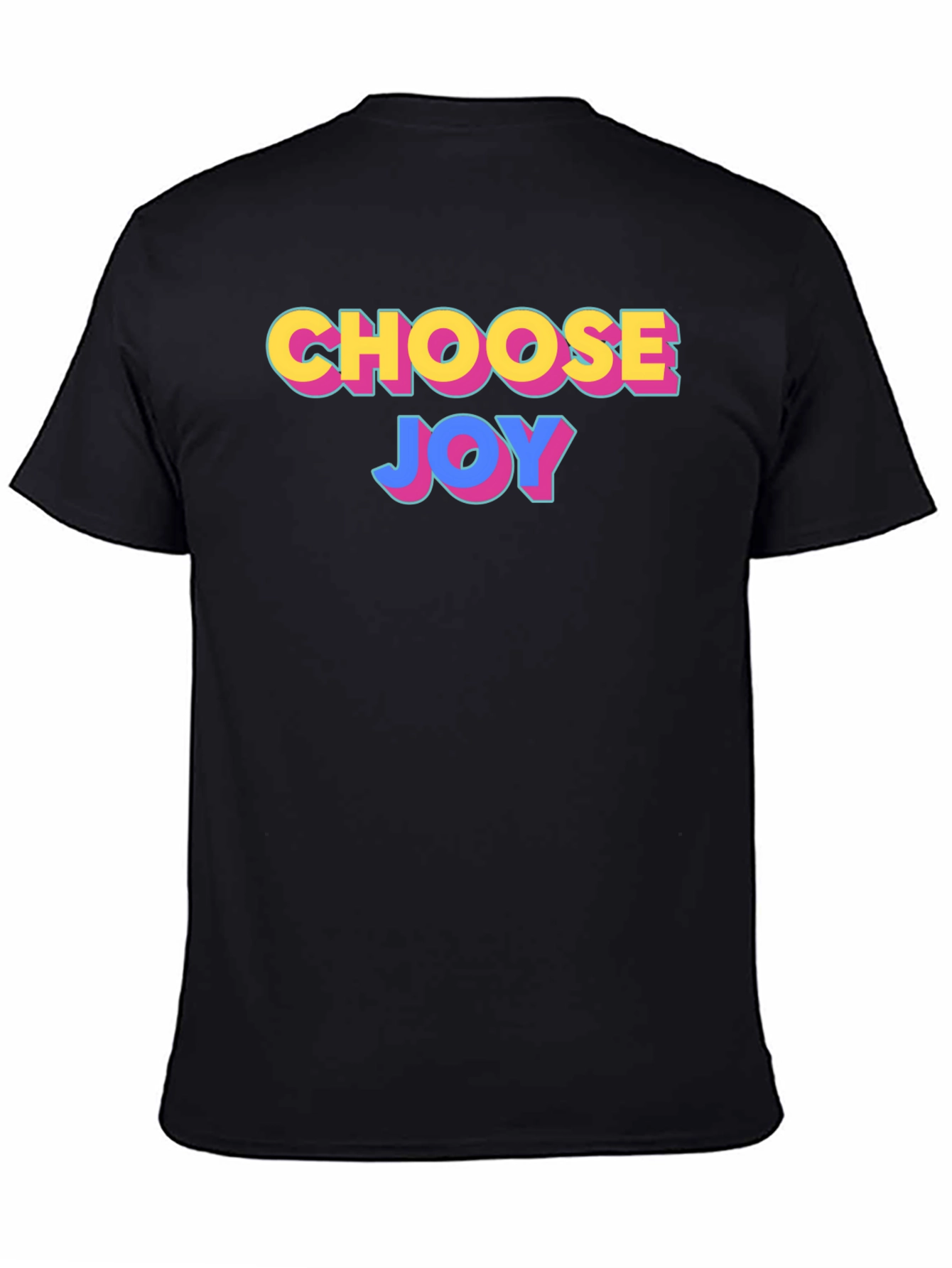 Black Choose Joy Graphic Tee - Positive Vibes view 4