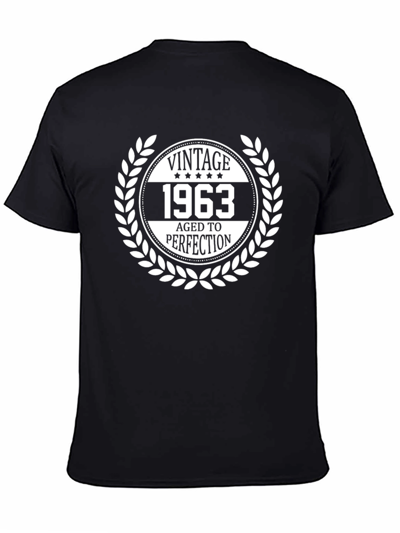 Black Vintage 1963 Aged to Perfection Black T-Shirt view 4