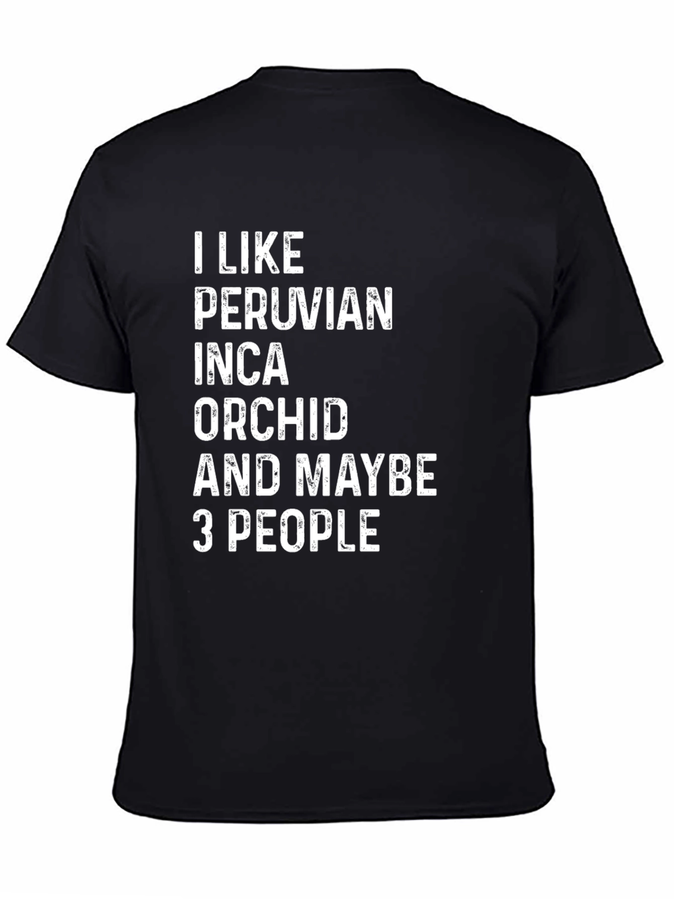 Black Peruvian Inca Orchid Lover T-Shirt view 4