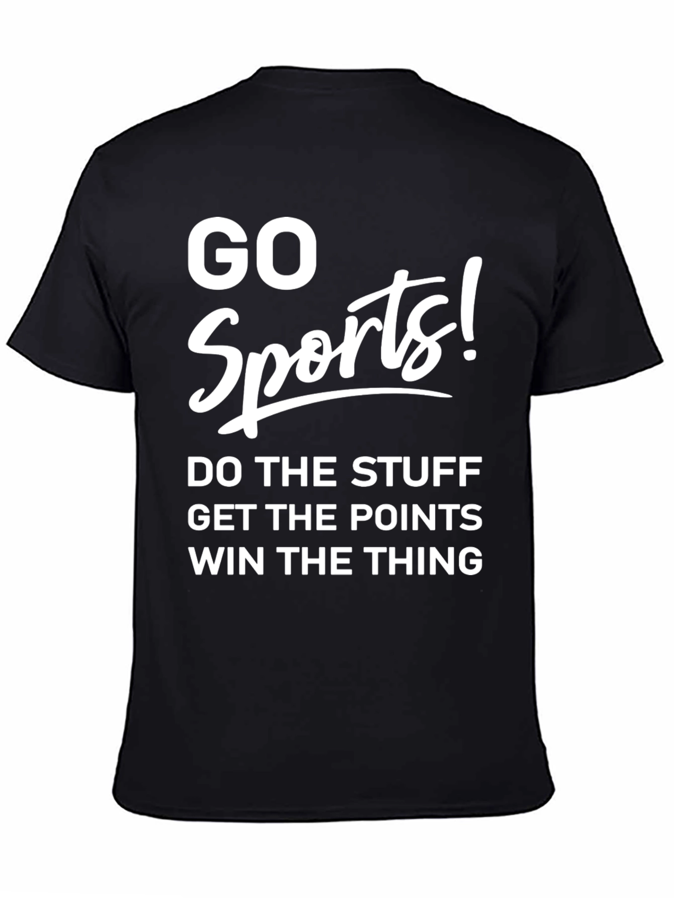 Black Go Sports! Novelty Graphic T-Shirt view 4