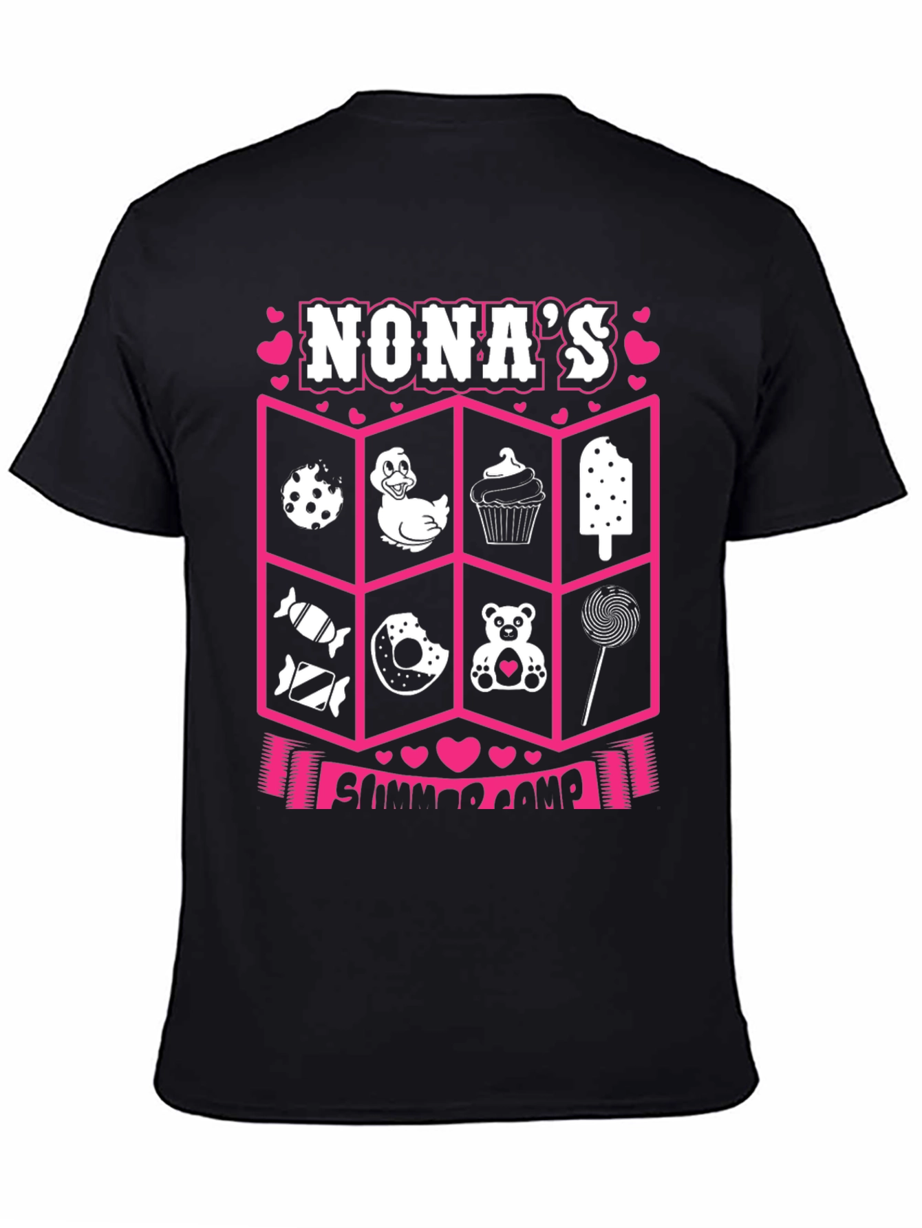 Black Nona's Summer Camp Black T-Shirt view 4