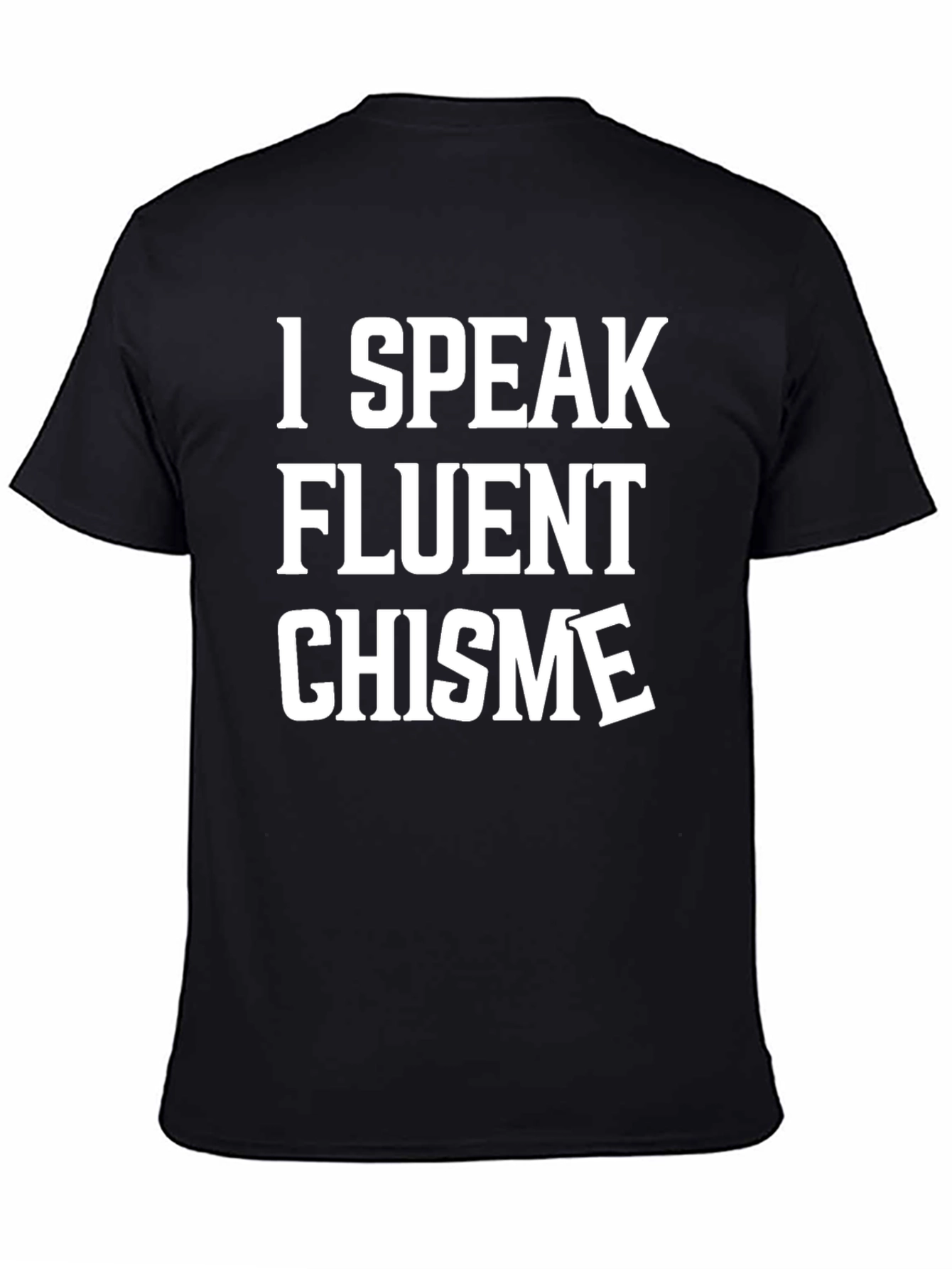 Black Fluent Chisme Graphic Tee - Bold Statement Shirt view 4