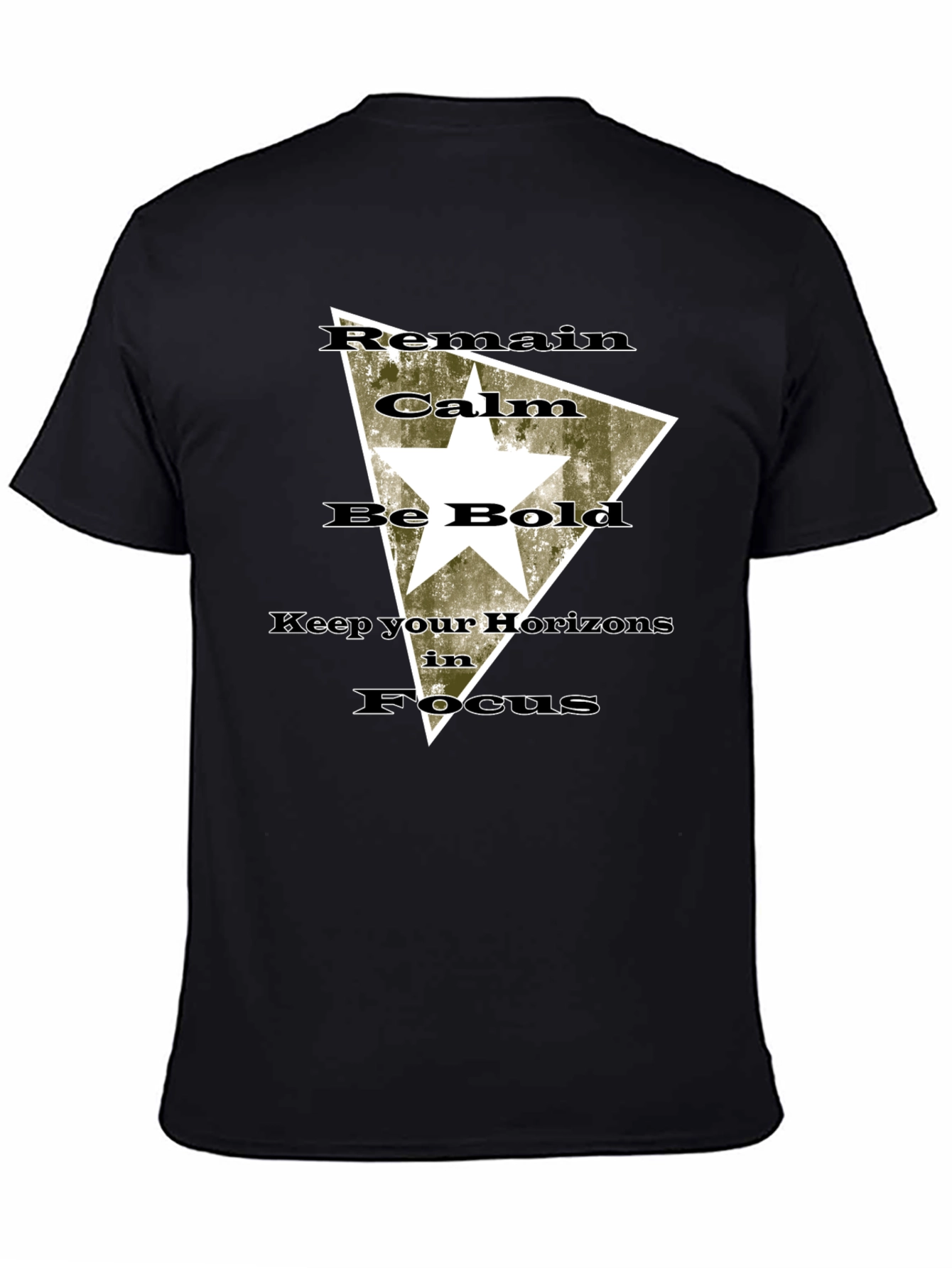 Black Remain Calm Be Bold T-Shirt view 4