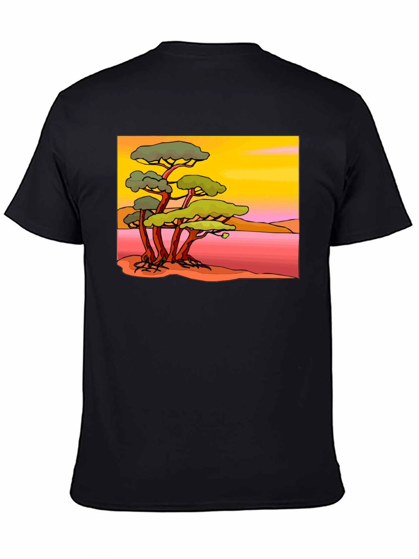 Black African Savanna Graphic Tee view 4