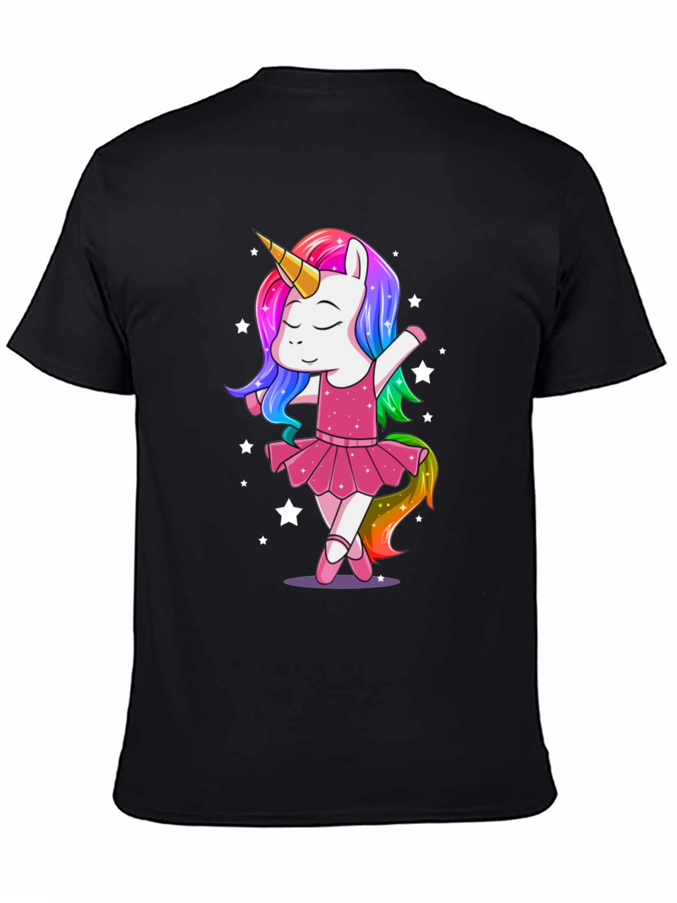 Black Unicorn Ballerina Graphic Tee view 4