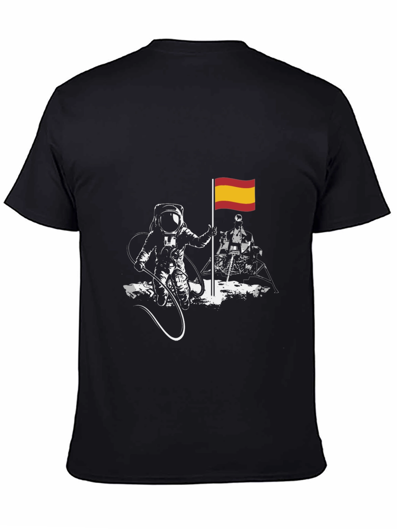 Astronaut Spanish Flag Graphic T-Shirt - 4