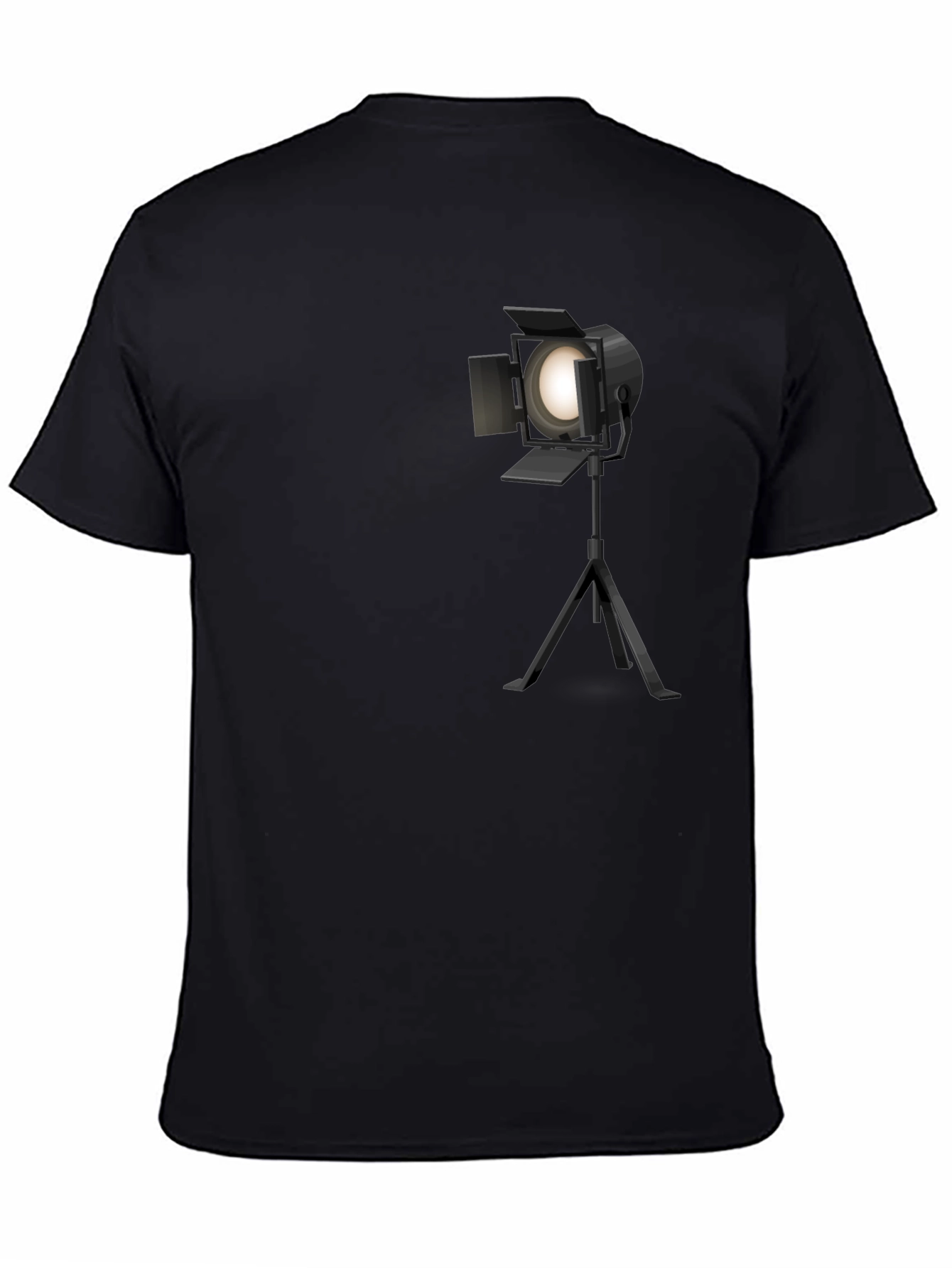 Black Spotlight Graphic Tee - Black Cotton Blend view 4