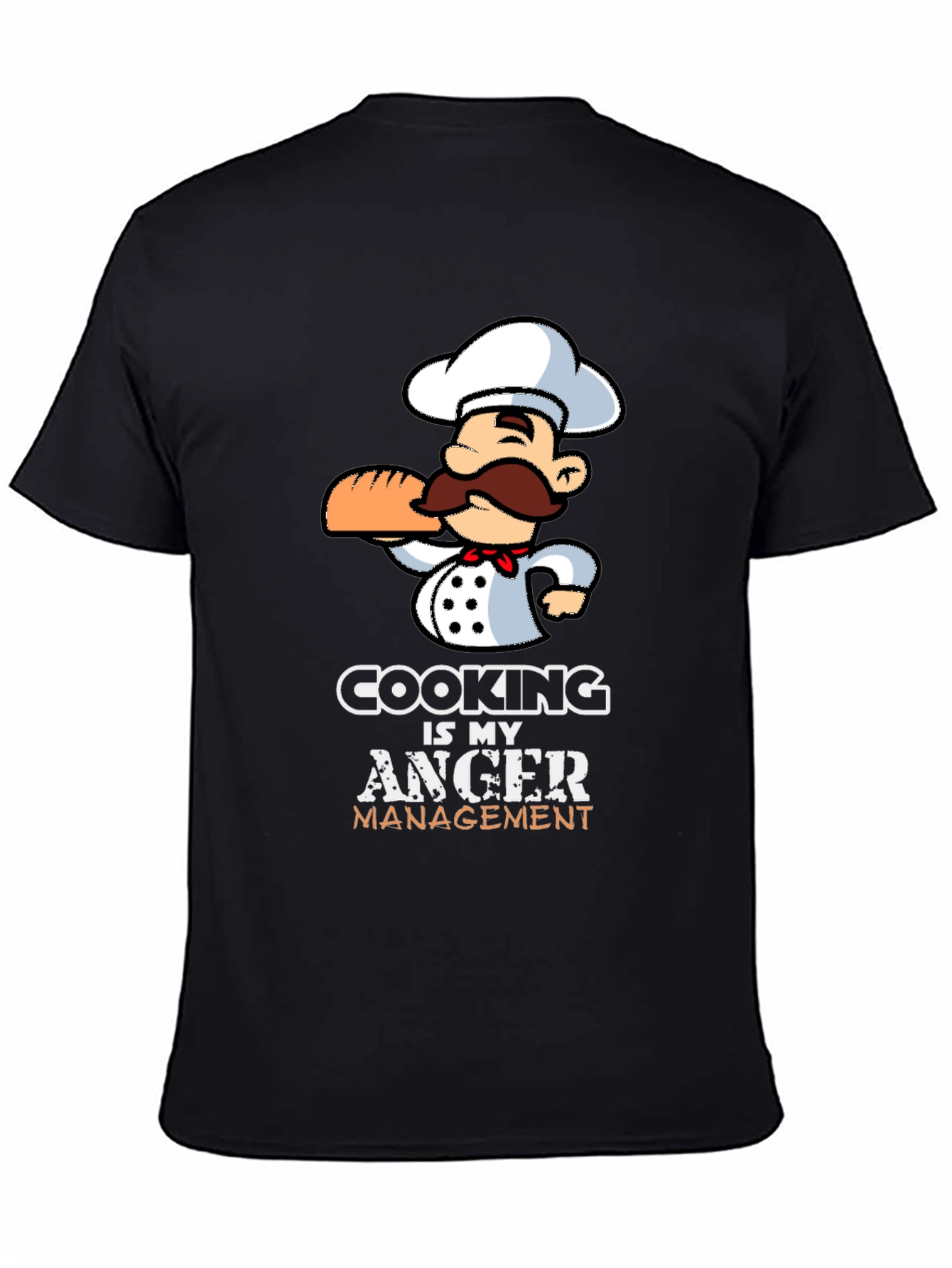 Black Cooking is My Anger Management Graphic T-Shirt view 4