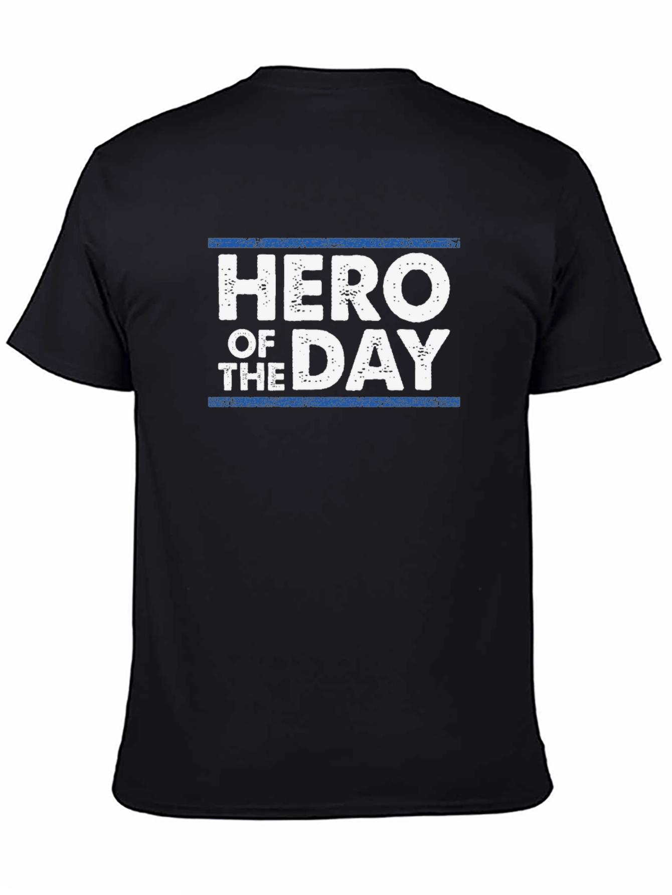Black Hero of the Day Black Graphic T-Shirt view 4