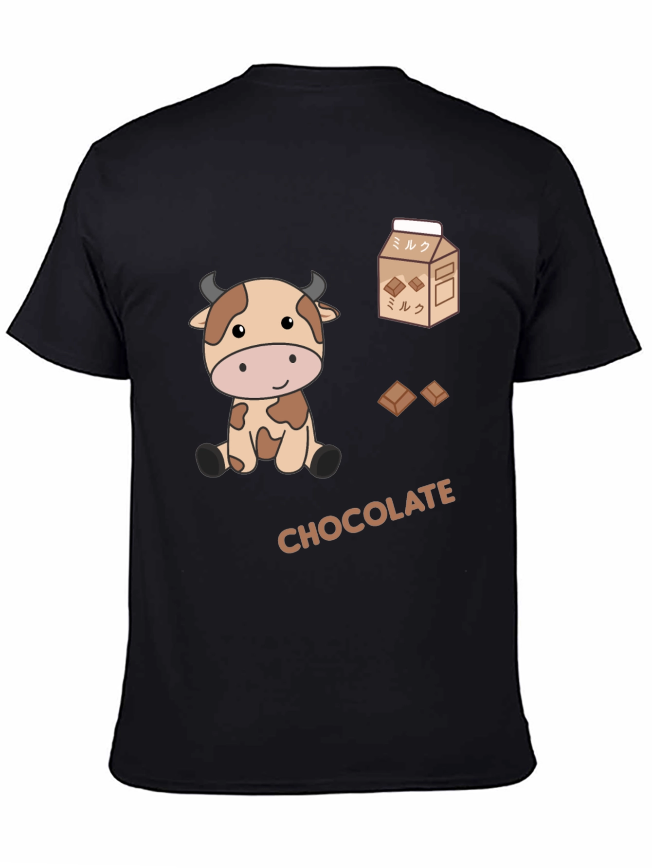 Black Chocolate Milk Cow Graphic Tee view 4