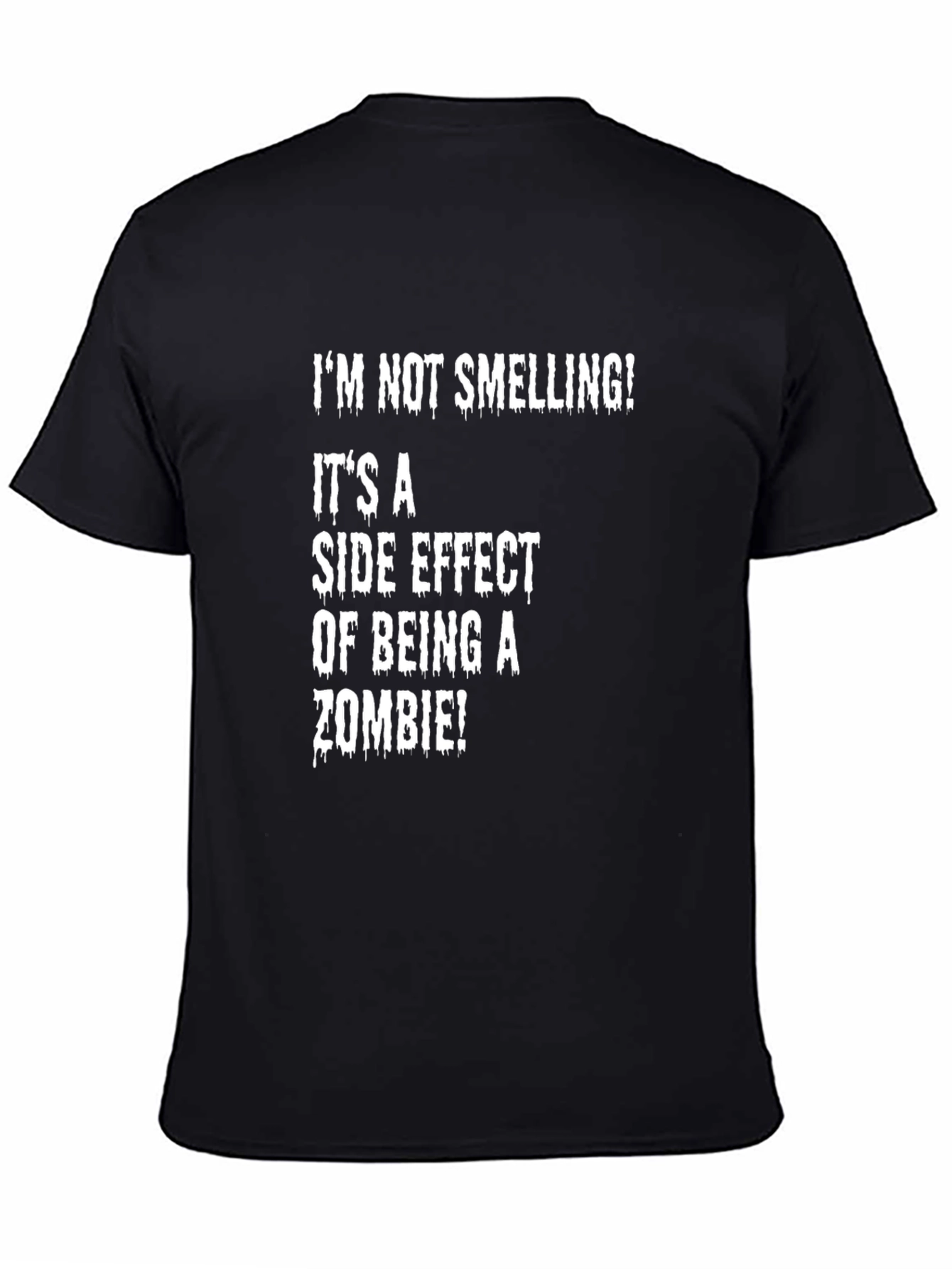 Black Zombie Side Effect T-Shirt - Funny Halloween Tee view 4