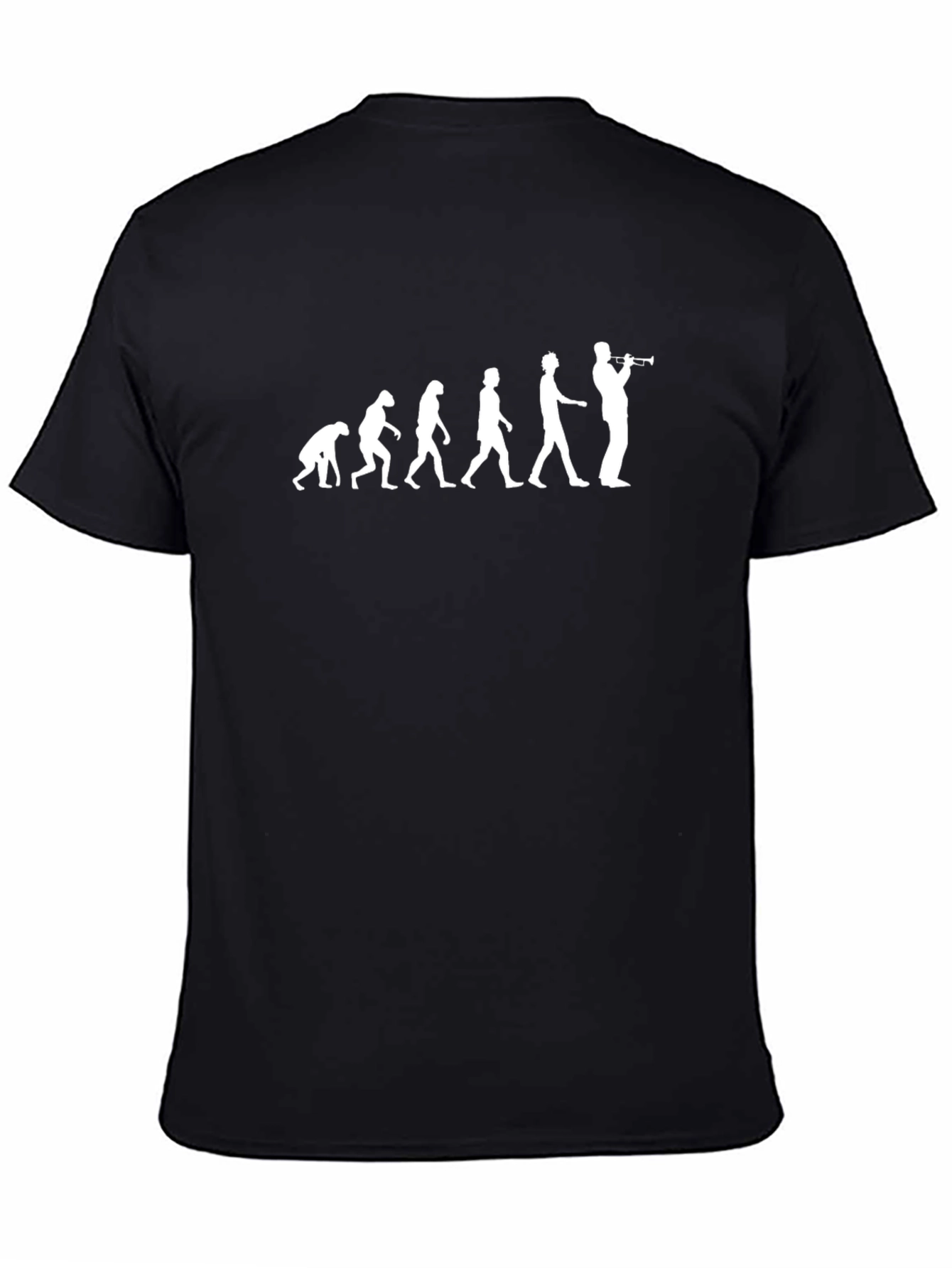 Black Evolution of Music T-Shirt - Black view 4