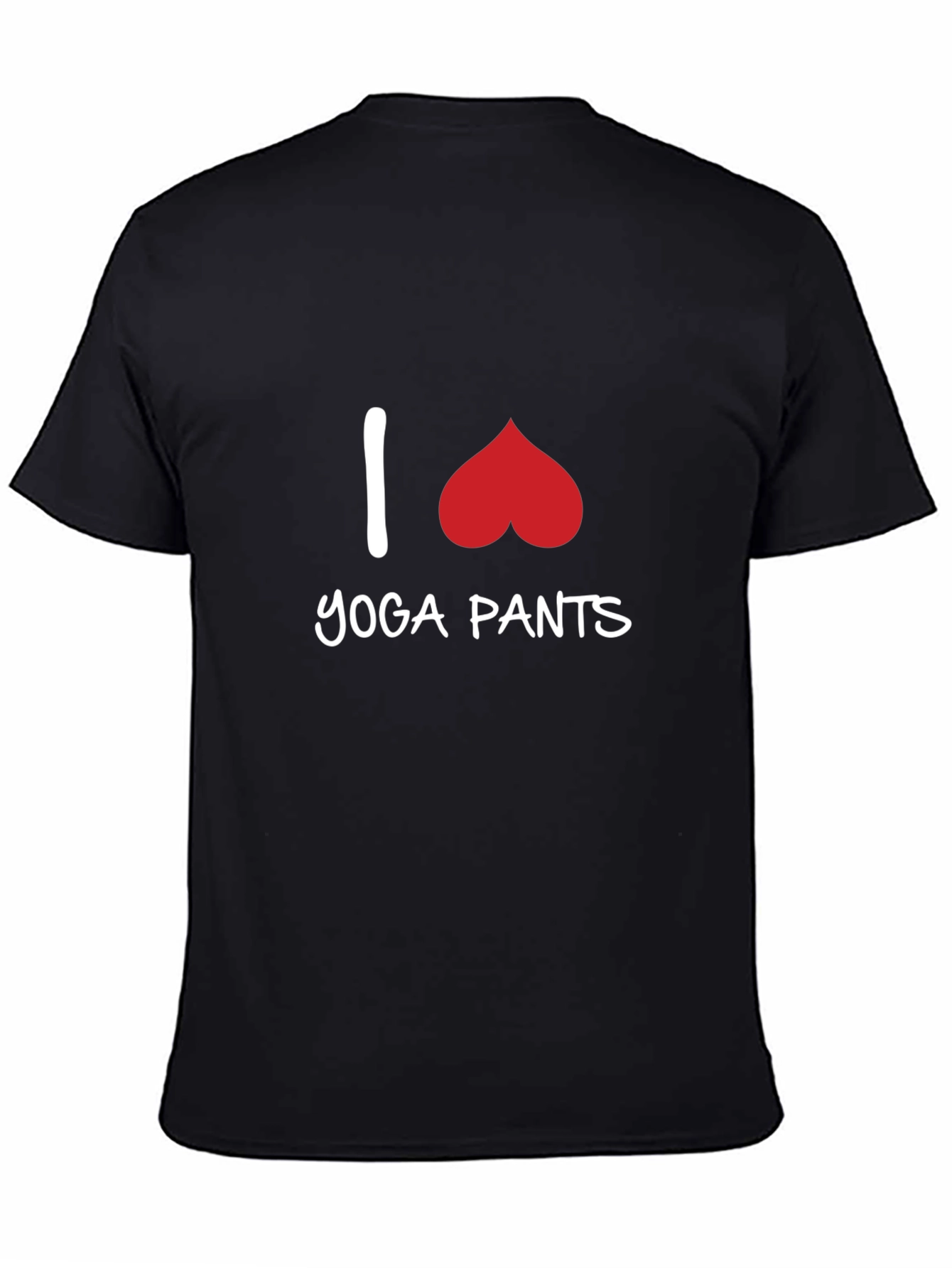 Black I Heart Yoga Pants Graphic Tee view 4