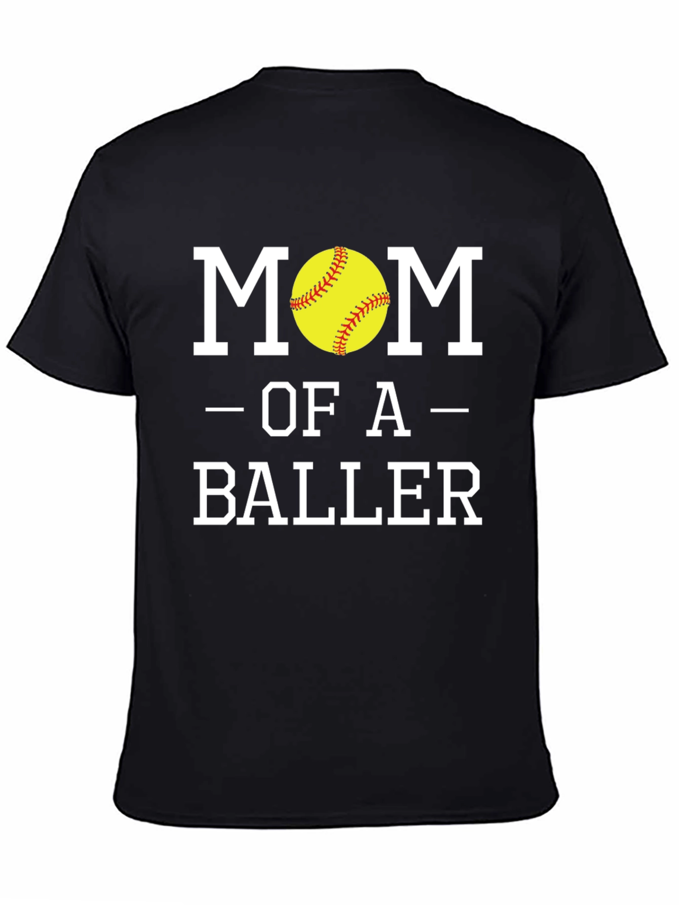 Black Mom of a Baller Graphic T-Shirt view 4