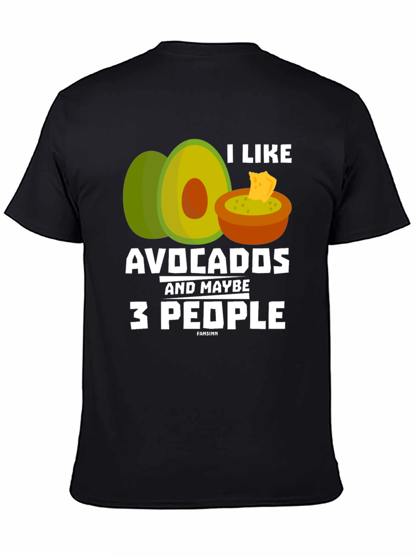 Black Avocados and Maybe 3 People T-Shirt Funny Graphic Tee view 4