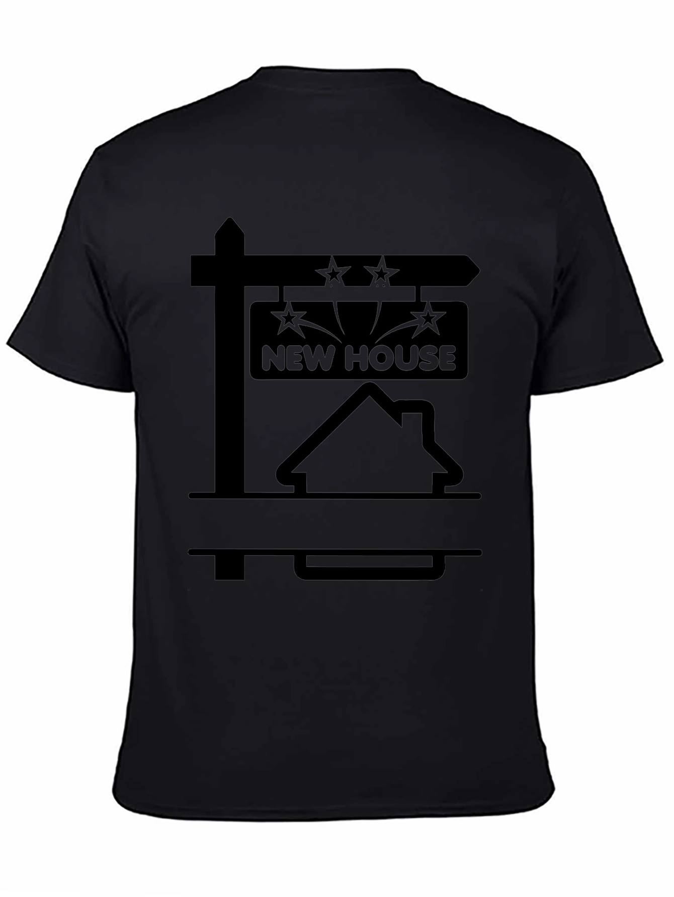 Black New House Realtor T-Shirt view 4