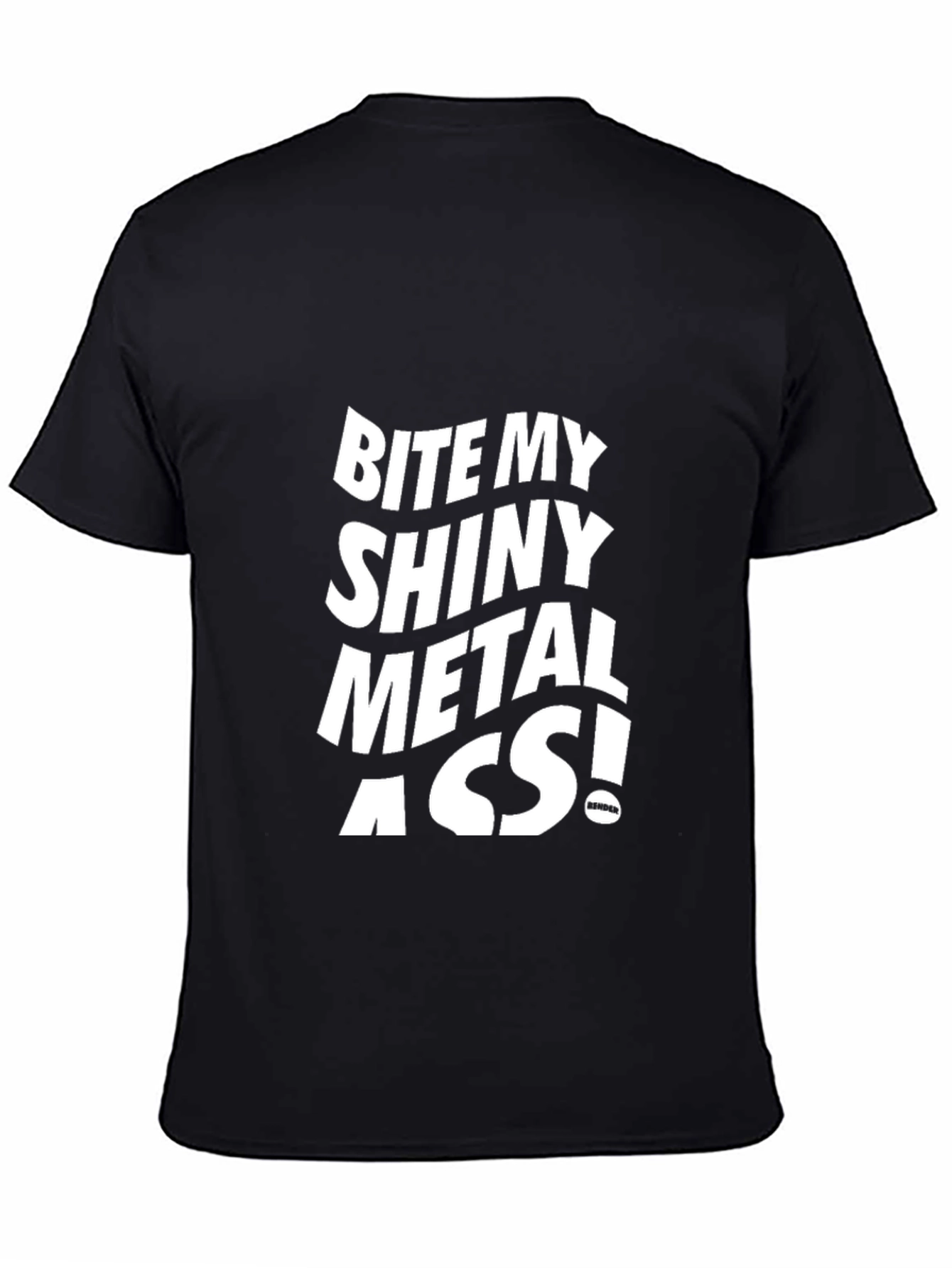 Black Bite My Shiny Metal A** T-Shirt - Black Cotton Tee view 4