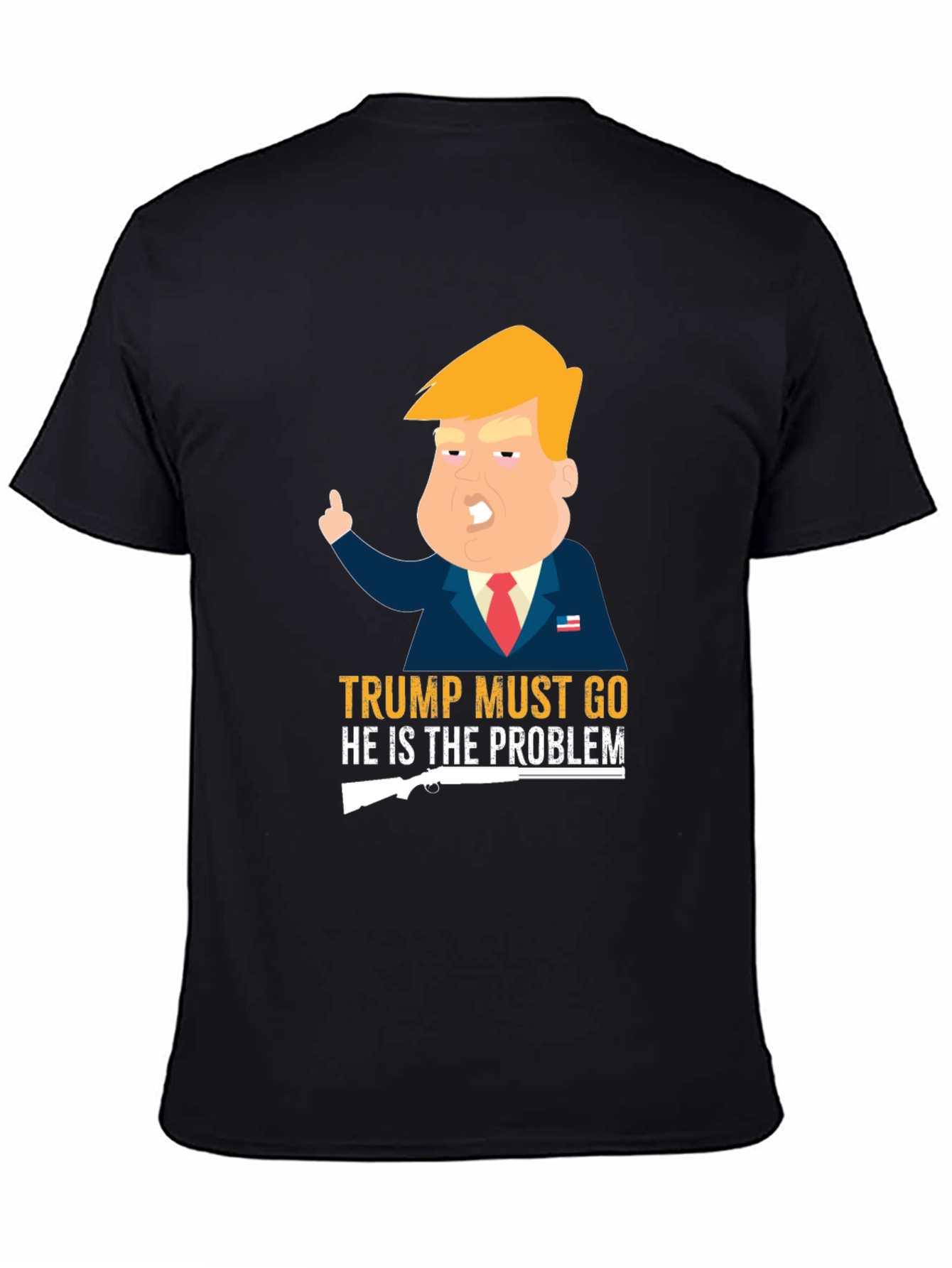 Black Trump Must Go T-Shirt view 4