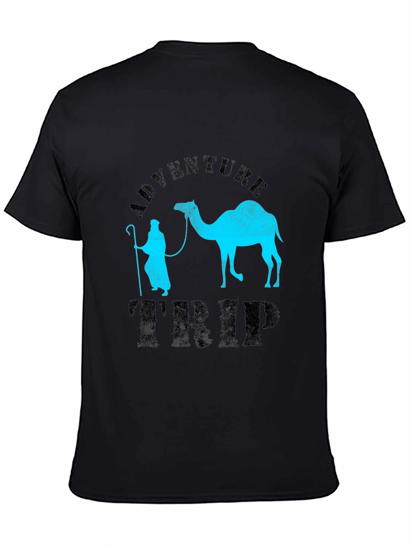 Black Adventure Trip T-Shirt - Camel Design view 4