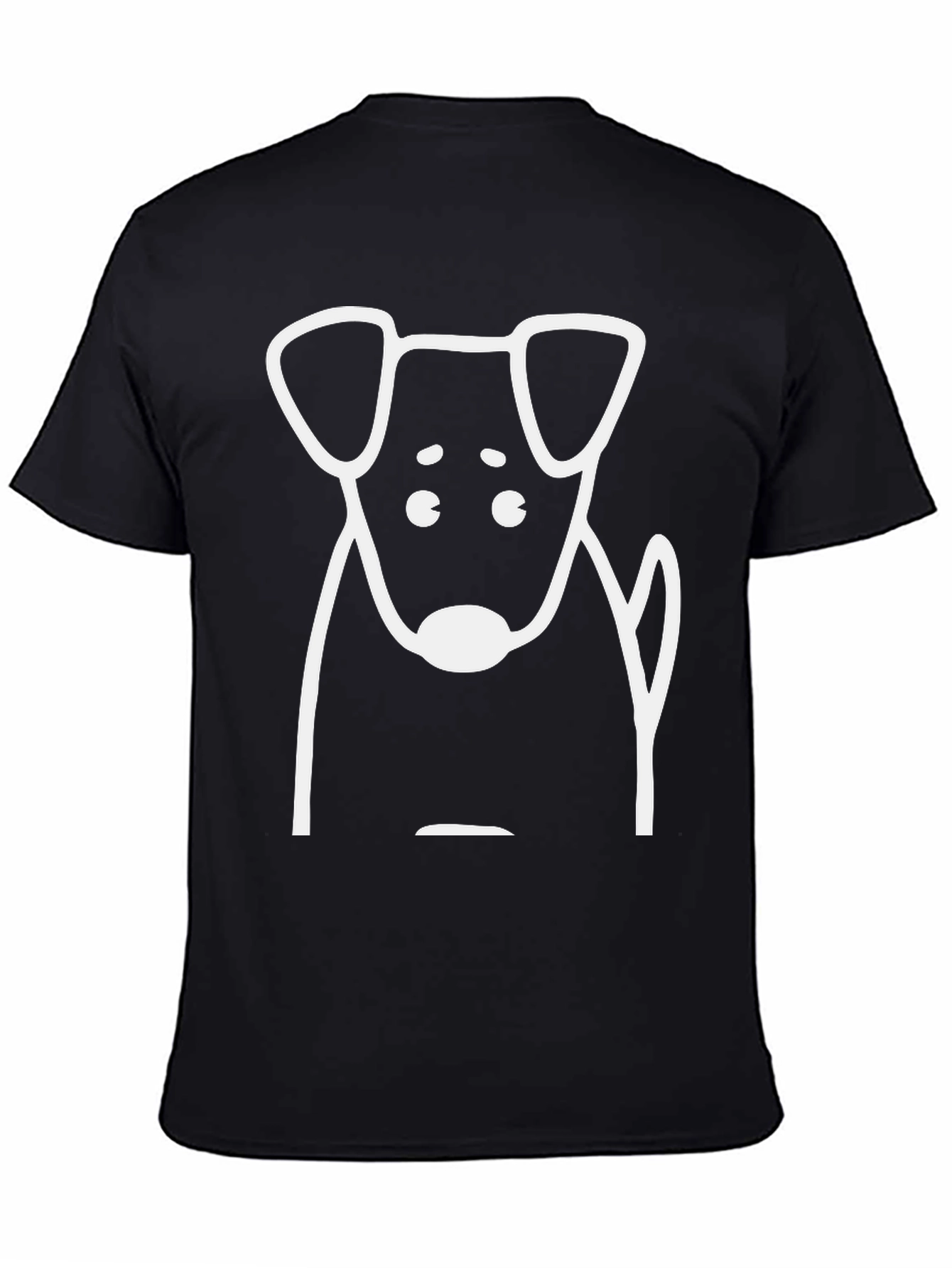Black Dog Graphic Black T-Shirt - Casual Style view 4