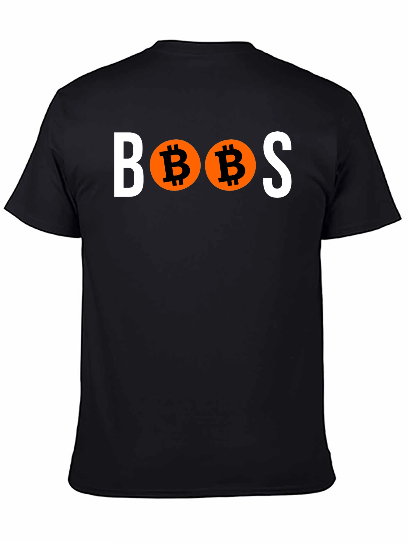 Black Bitcoin 'BOOBS' Graphic T-Shirt view 4