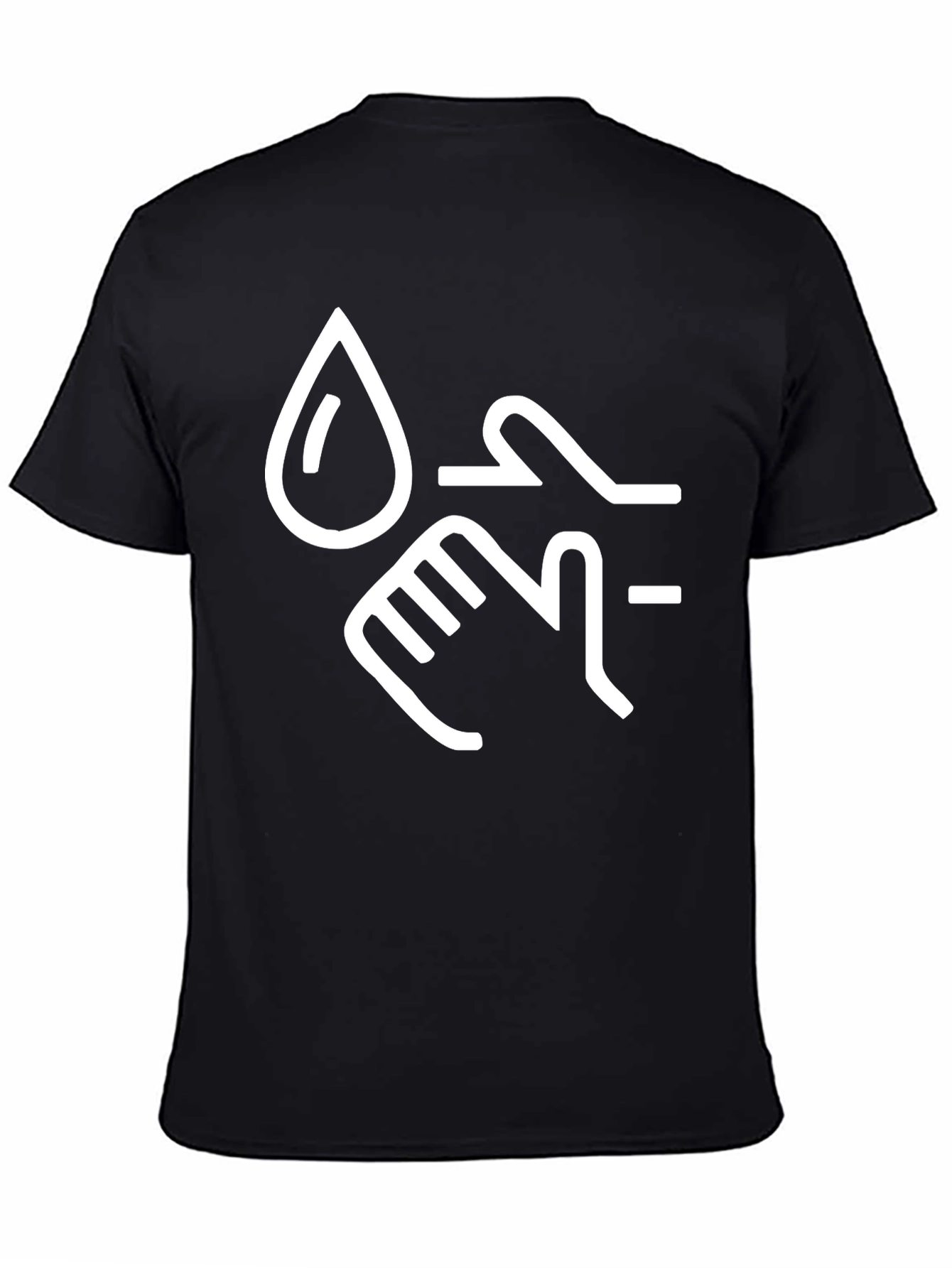 Black Wash Your Hands T-Shirt - Black view 4