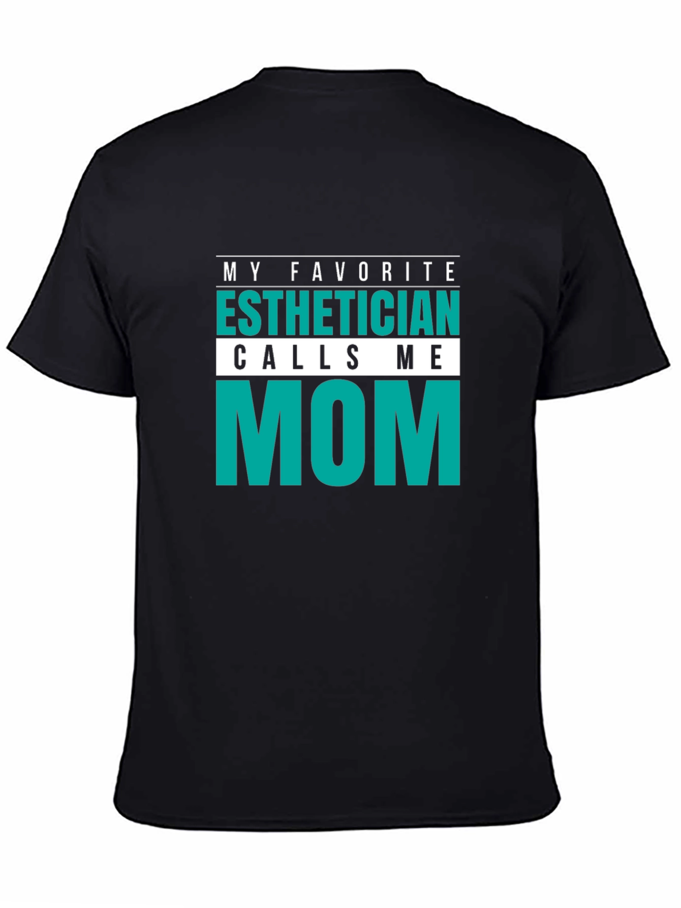 Black Esthetician Mom T-Shirt - Black Graphic Tee view 4