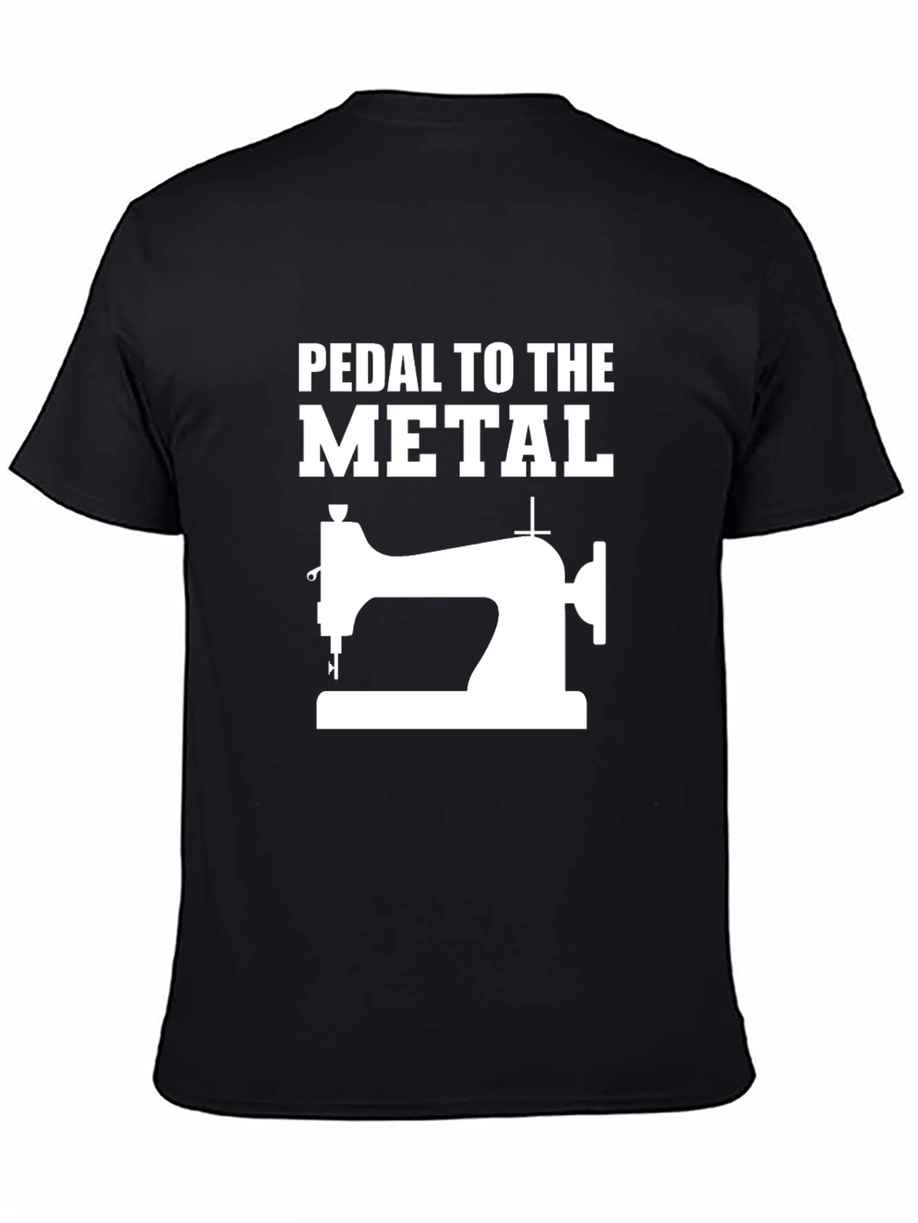 Black Pedal to the Metal Sewing T-Shirt view 4