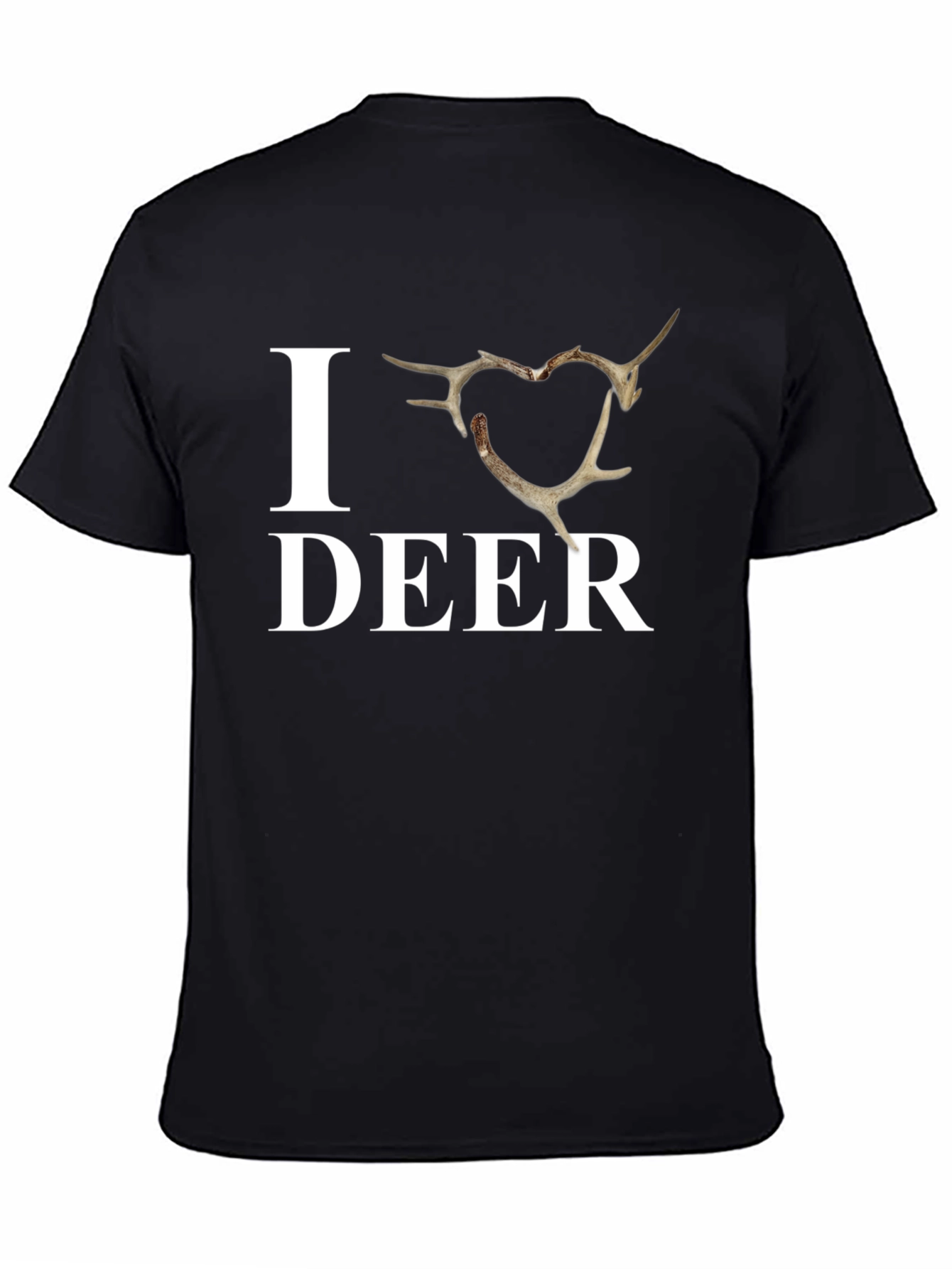 Black I Heart Deer T-Shirt view 4