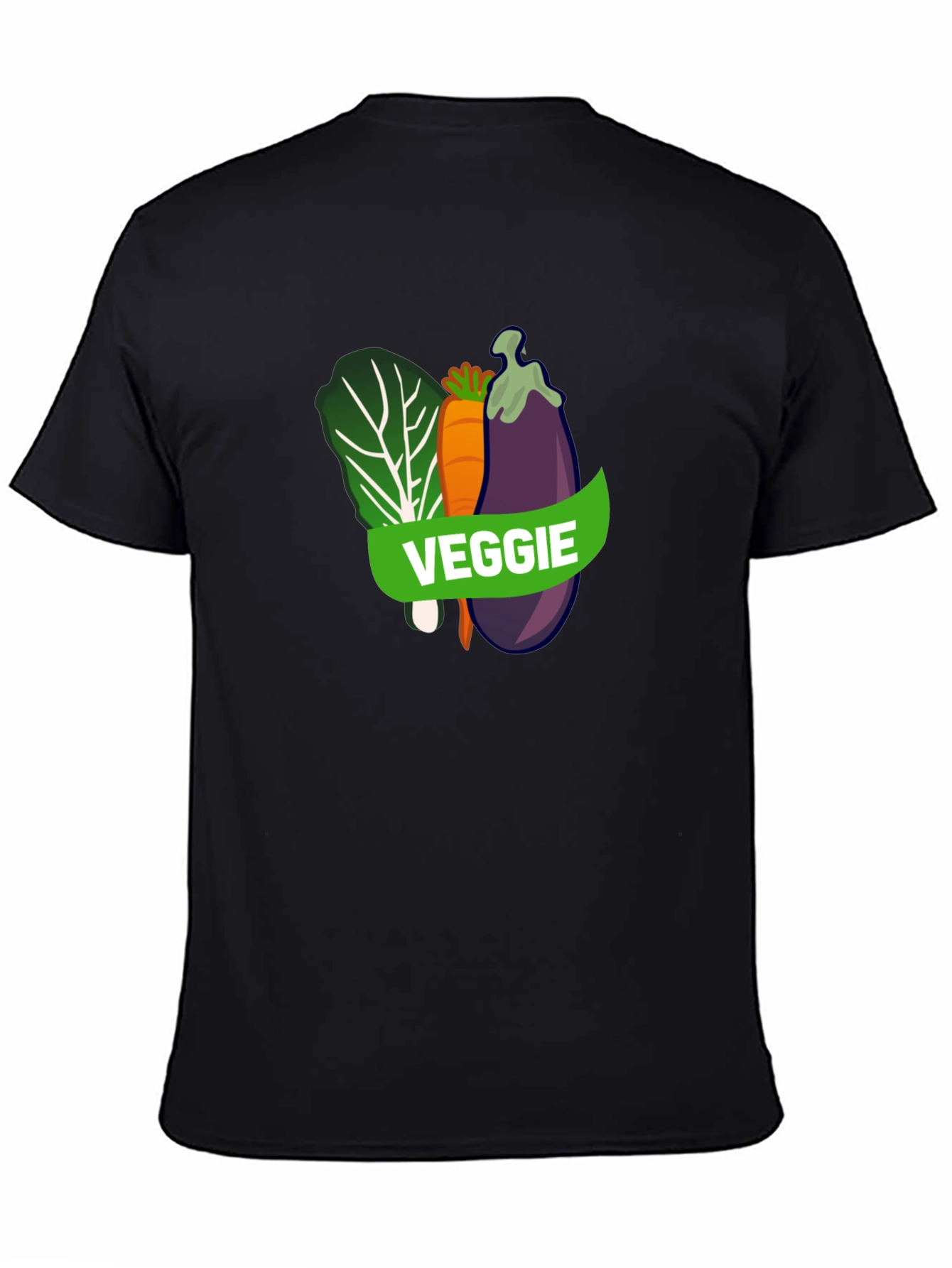 Veggie T-Shirt - Black Vegan Tee - 4